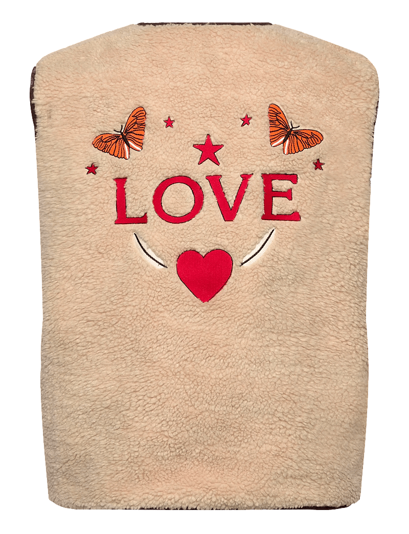 Lollys Laundry - JaceLL Love Vest SL - fliis- ja teddy-vestid - beige - 1