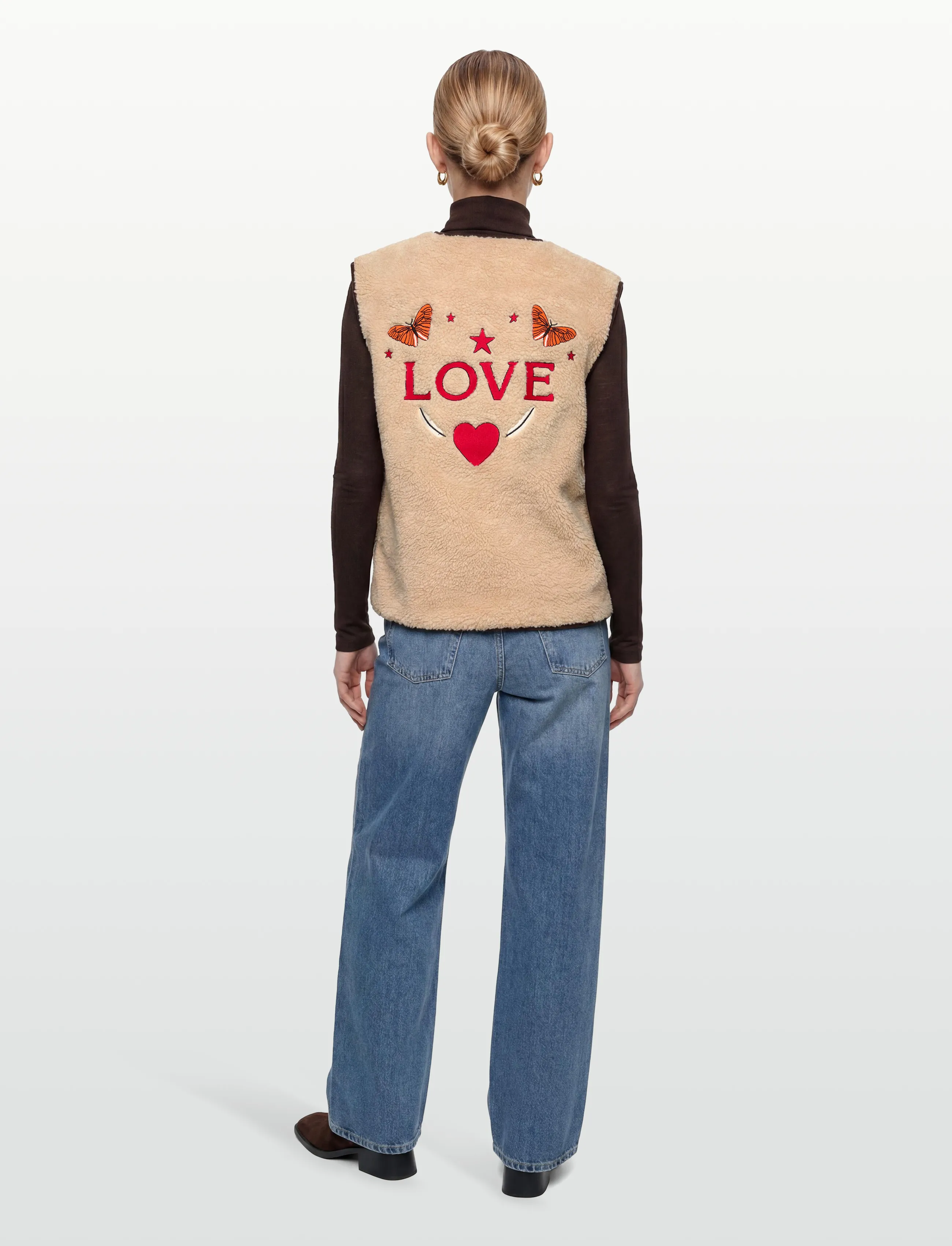 Lollys Laundry Jacell Love Vest Sl linnen dam – bild 3