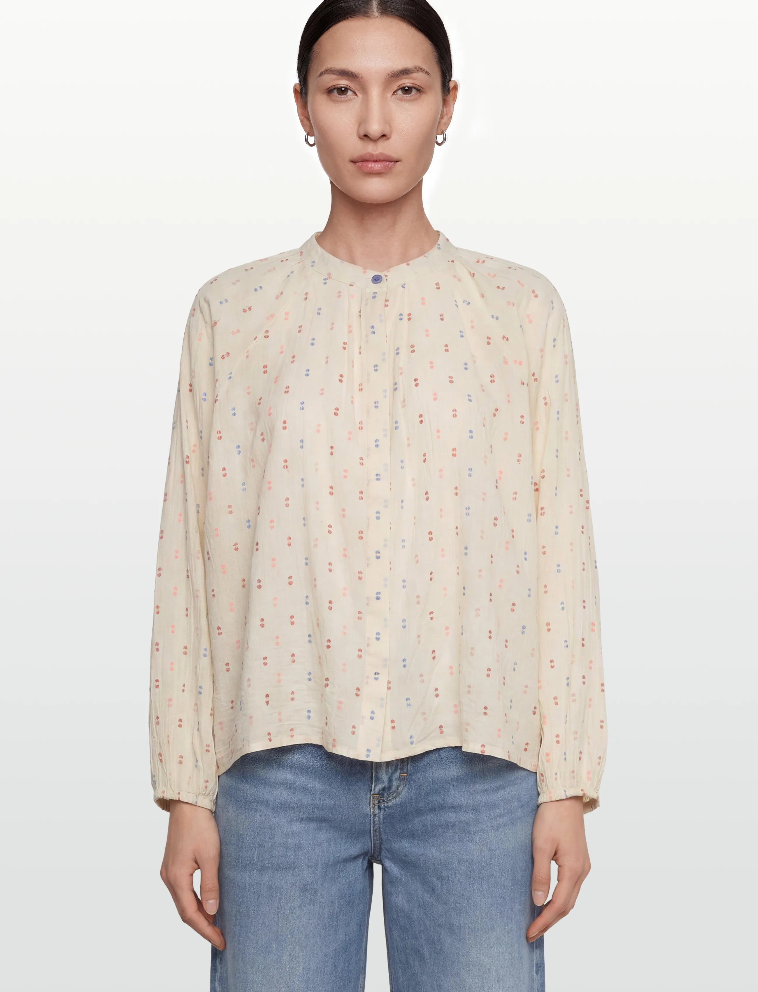 Lollys Laundry - HaileyLL Shirt - pikkade varrukatega särgid - creme - 3