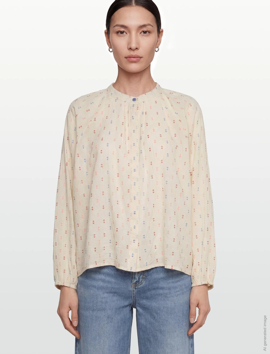 Lollys Laundry - HaileyLL Shirt - pikkade varrukatega särgid - creme - 3