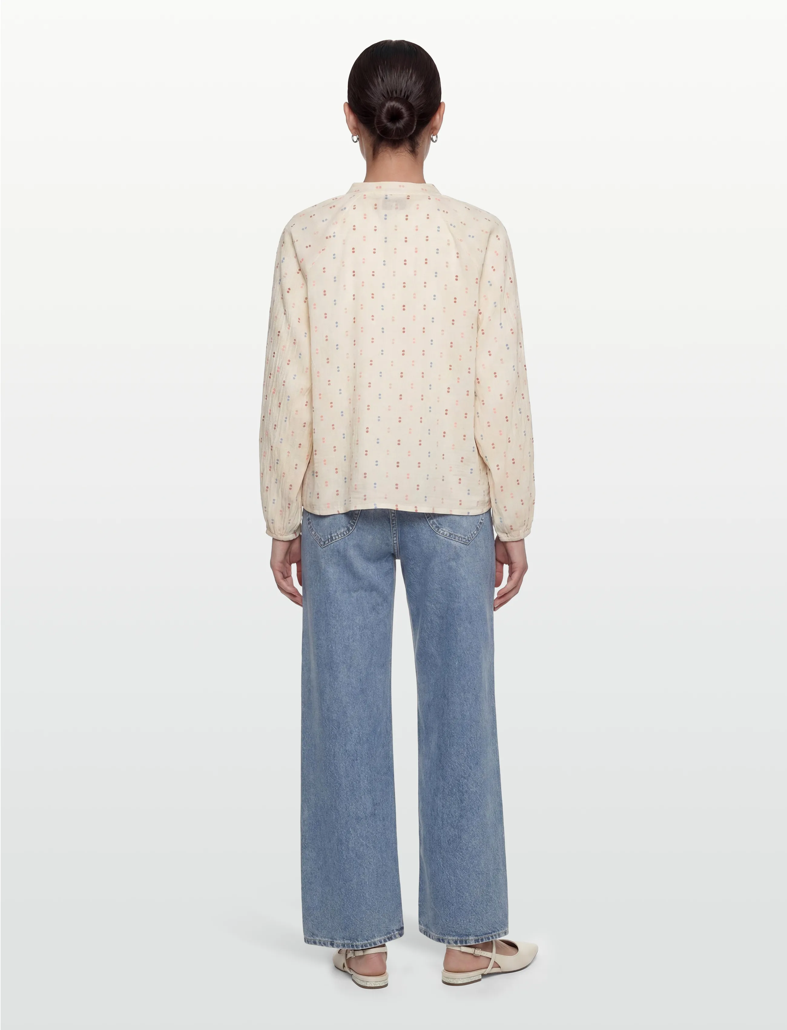 Lollys Laundry - HaileyLL Shirt - pikkade varrukatega särgid - creme - 4