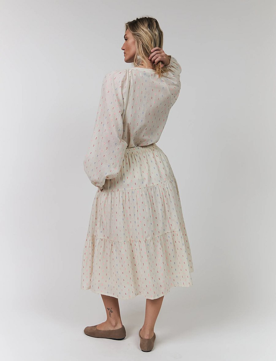 Lollys Laundry - MorningLL Midi Skirt - midi-röcke - creme - 3