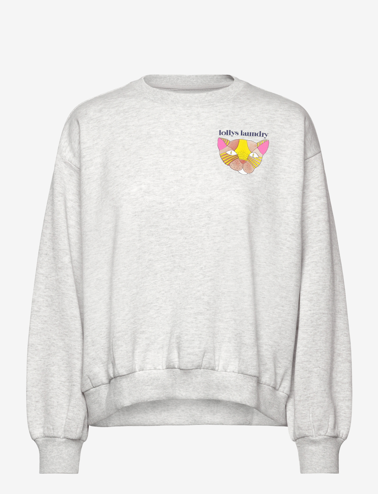 Lollys Laundry - SydneyLL Cat Sweatshirt LS - mode trends - light grey melange - 1