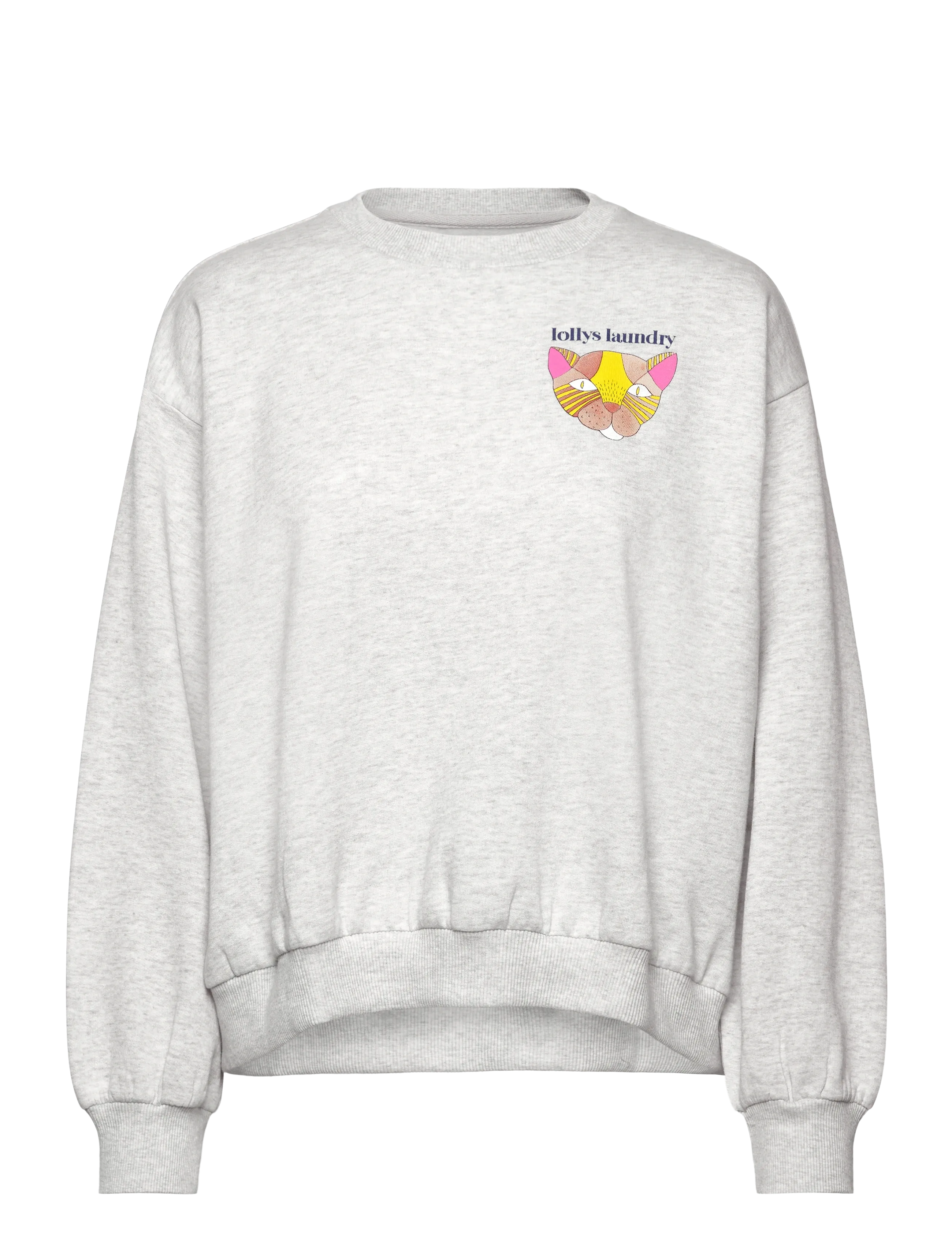 Lollys Laundry SydneyLL Cat Sweatshirt LS - Sweatshirts - LIGHT GREY MELANGE / grey