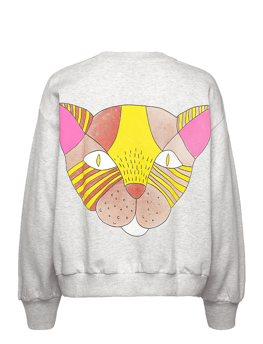Lollys Laundry - SydneyLL Cat Sweatshirt LS - modetrends - light grey melange - 2