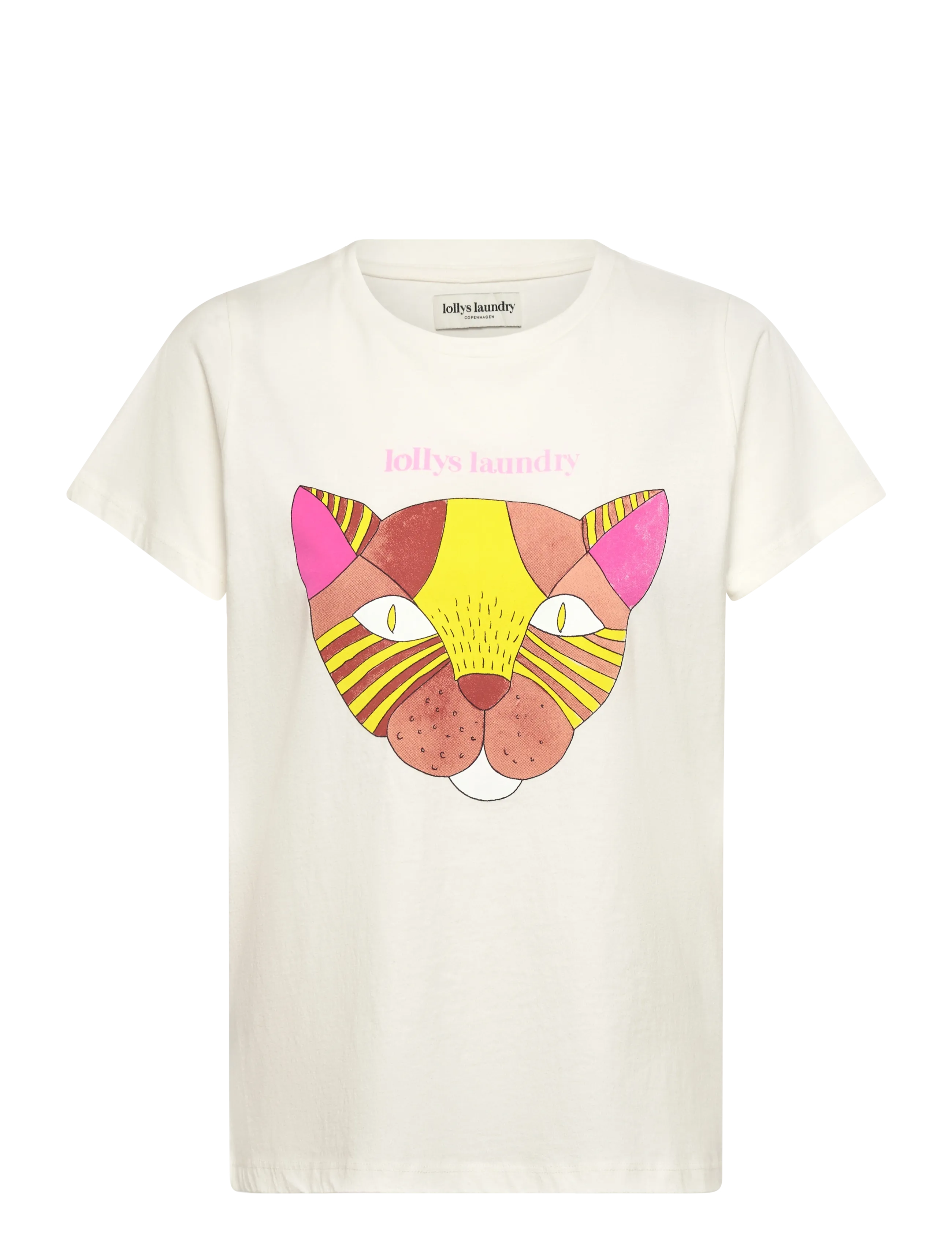 Lollys Laundry RomaLL Cat Tee - Kleidung - WHITE / white