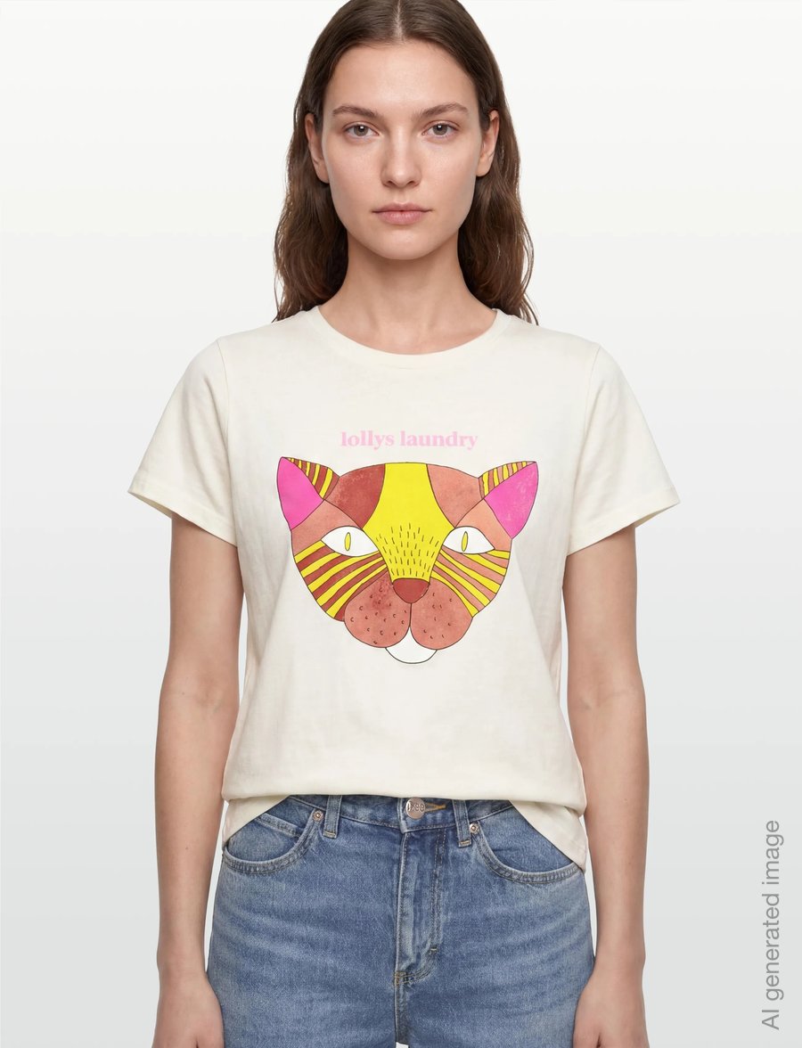 Lollys Laundry - RomaLL Cat Tee - t-shirts - white - 3