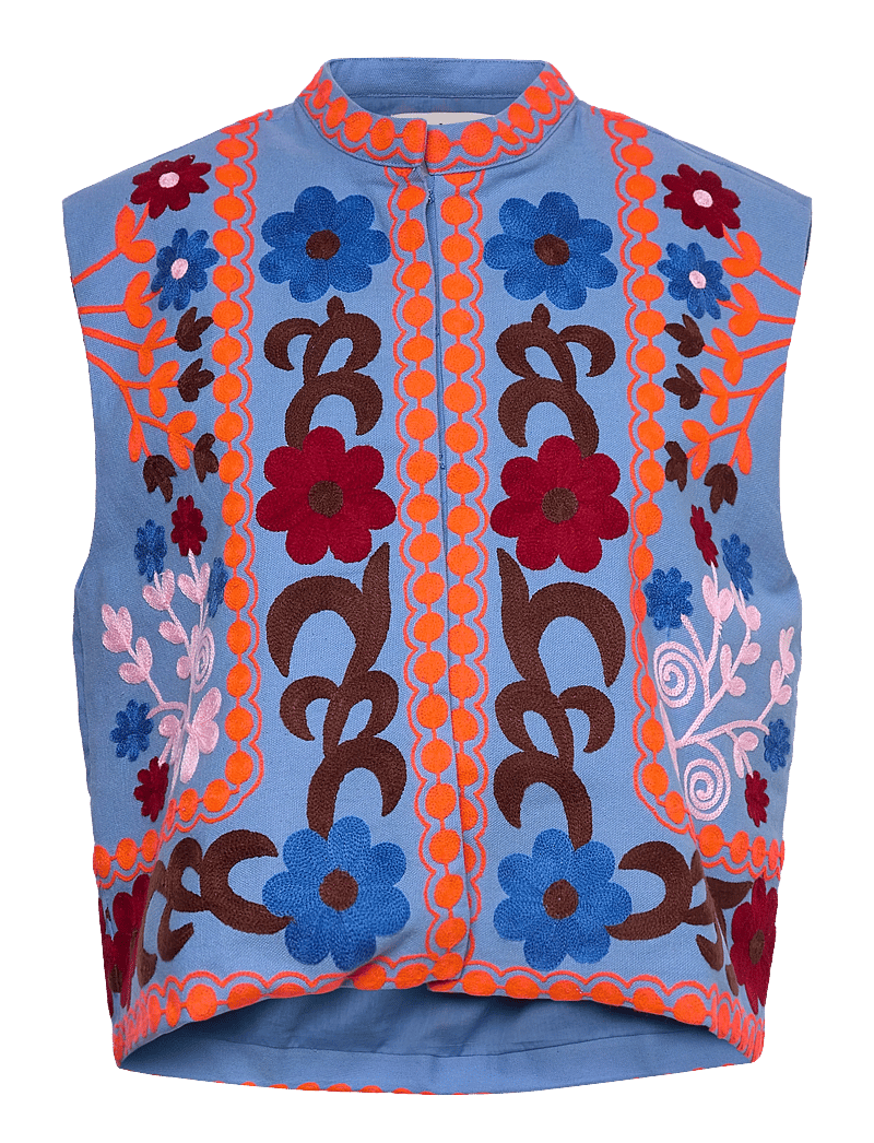Lollys Laundry - BinLL Vest SL - frühlingsjacken - blue - 1