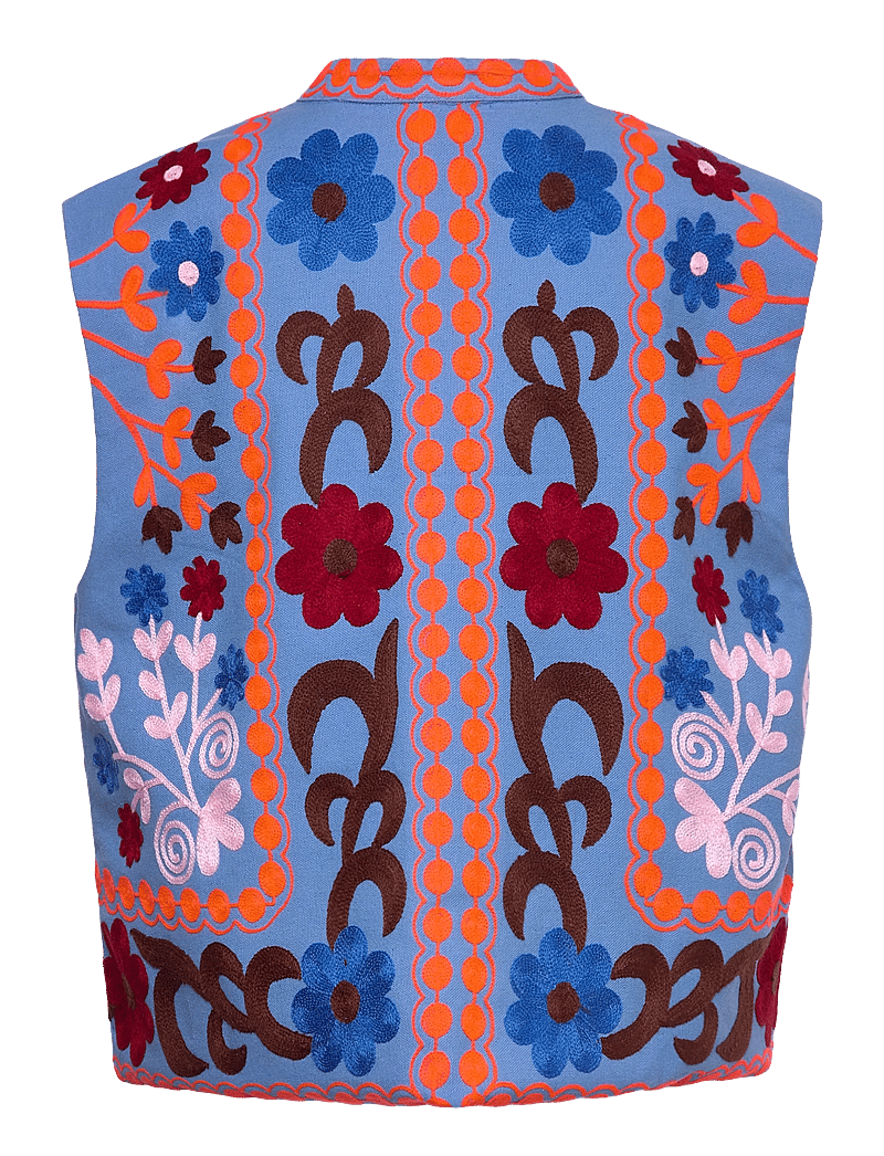 Lollys Laundry - BinLL Vest SL - frühlingsjacken - blue - 2
