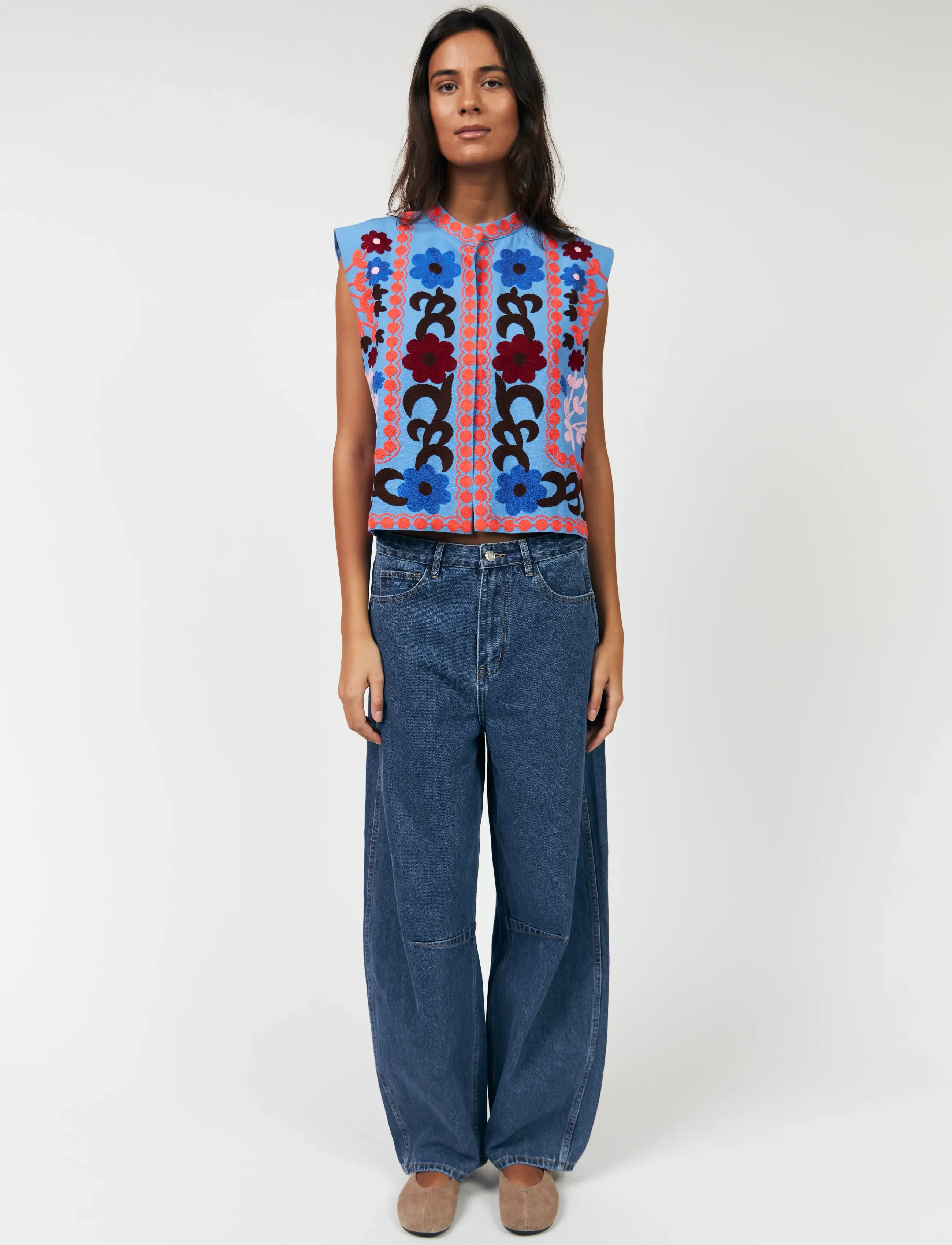 Lollys Laundry Binll Vest Sl, L, Blue, Veste > Quiltede Veste, Dame