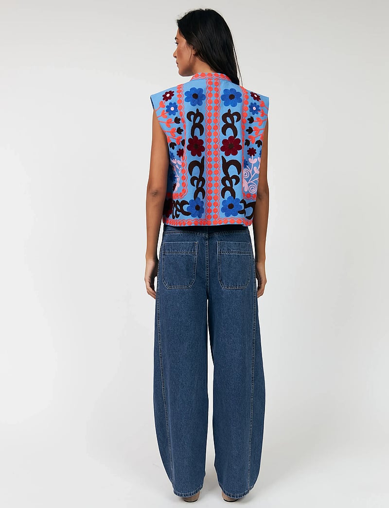 Lollys Laundry - BinLL Vest SL - frühlingsjacken - blue - 3
