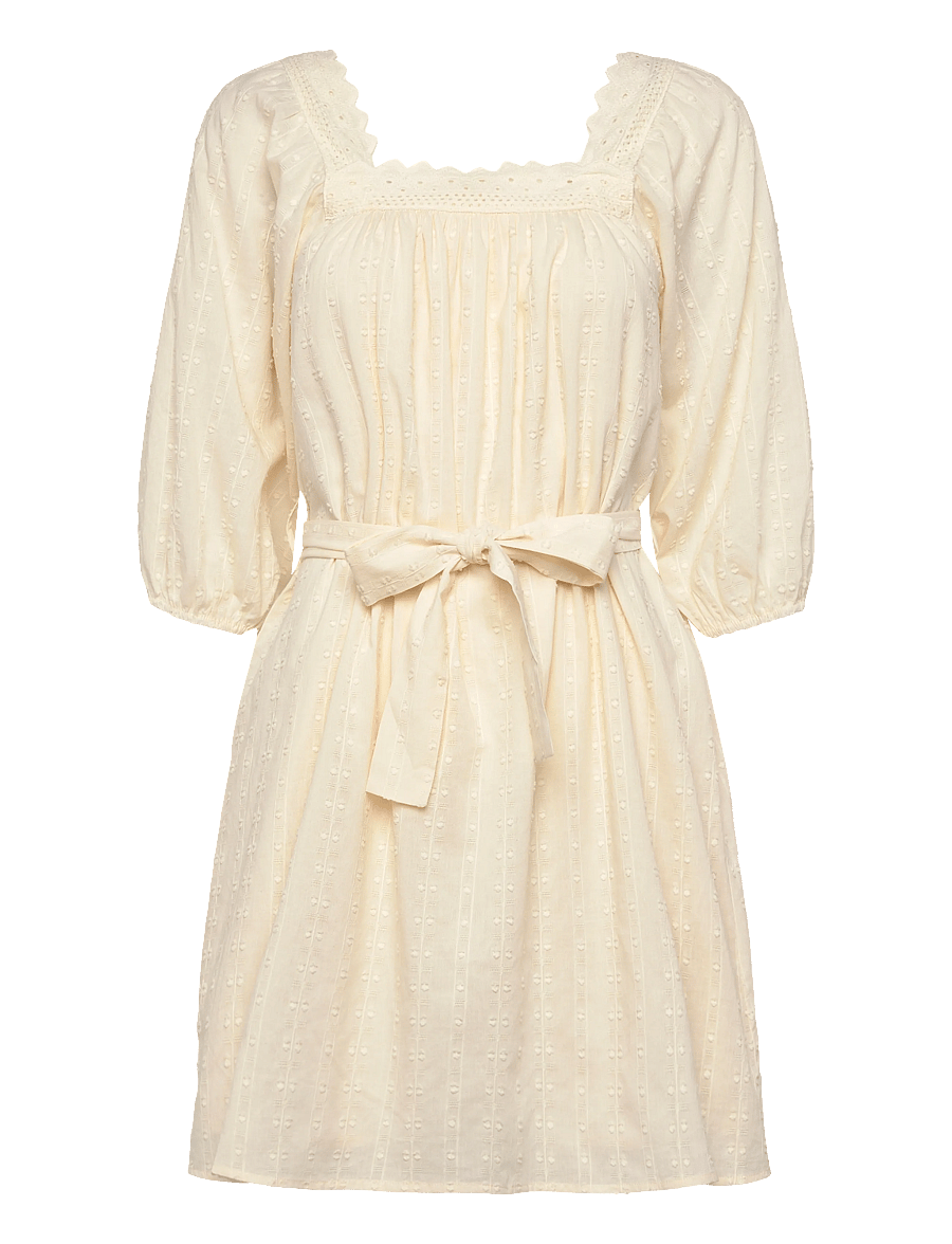 Lollys Laundry - SasharLL Short Dress SS - sommarklänningar - creme - 1