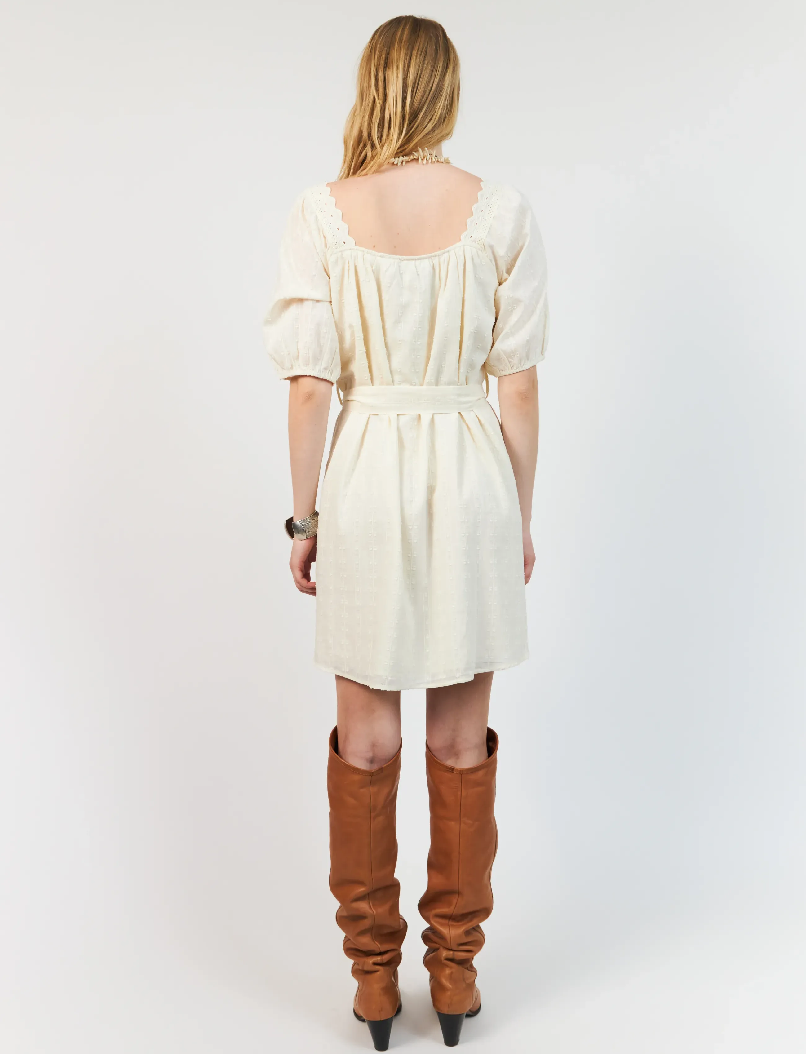 Lollys Laundry - SasharLL Short Dress SS - summer dresses - creme - 3