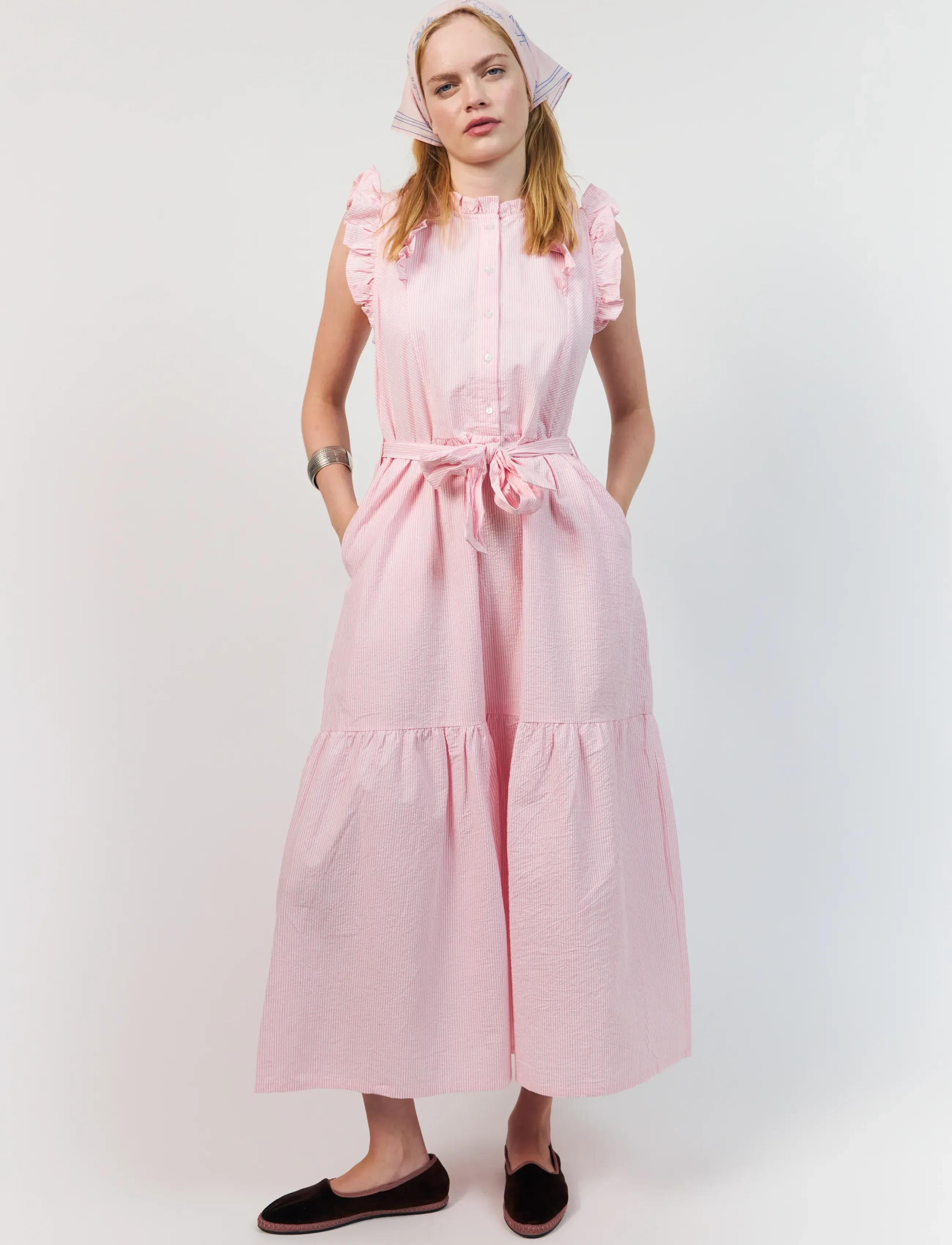 Lollys Laundry HarrietLL Maxi Dress SL - Vaatteet - LIGHT PINK / pink/rose