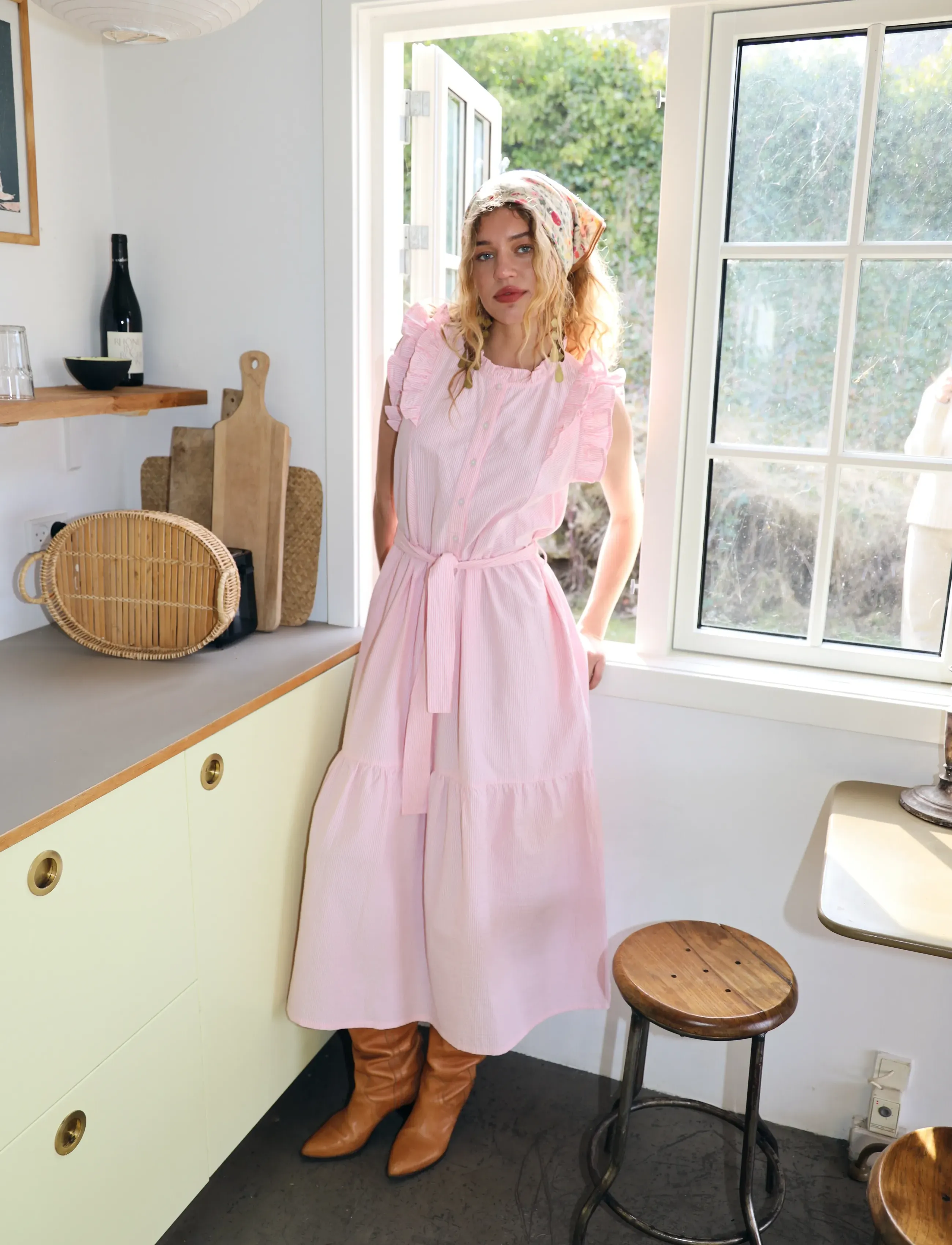 Lollys Laundry - HarrietLL Maxi Dress SL - maxikleider - light pink - 5
