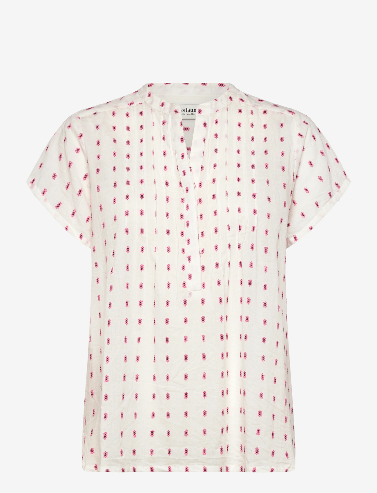 Lollys Laundry - HeatherLL blouse - kortærmede bluser - creme - 0