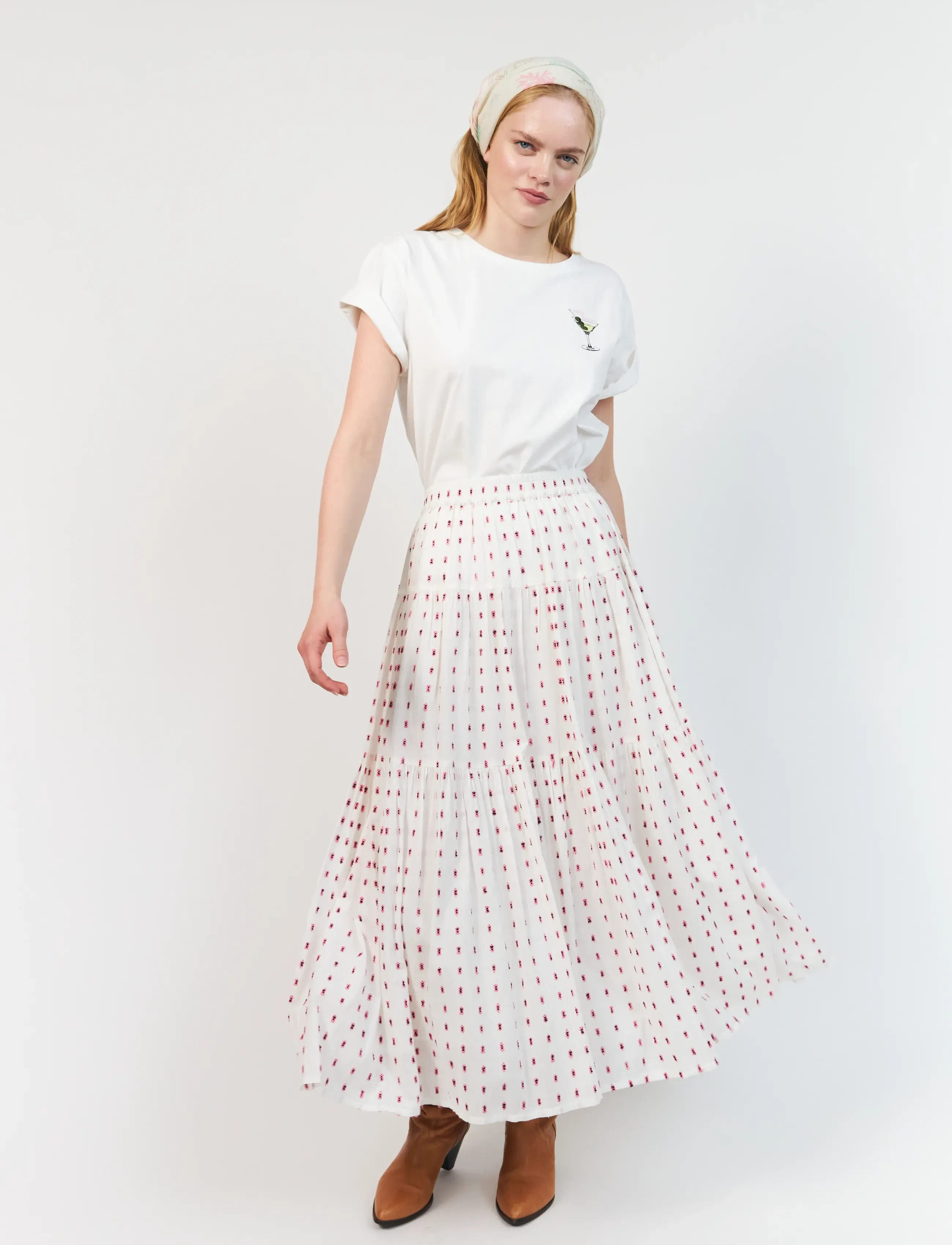Lollys Laundry SunsetLL Maxi Skirt - Maxi skirts - CREME / cream