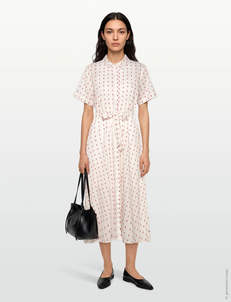 Lollys Laundry - BlakeLL Midi Dress - robes chemises - creme - 0