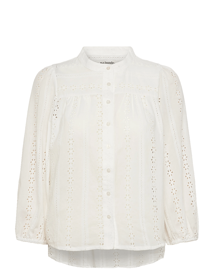 Lollys Laundry - JuneLL Shirt 3/4 - kortärmade skjortor - white - 1