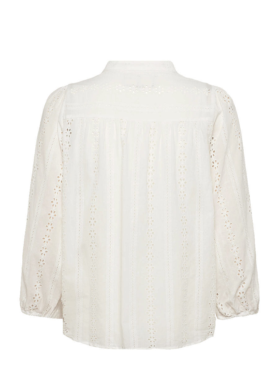 Lollys Laundry - JuneLL Shirt 3/4 - kortärmade skjortor - white - 2