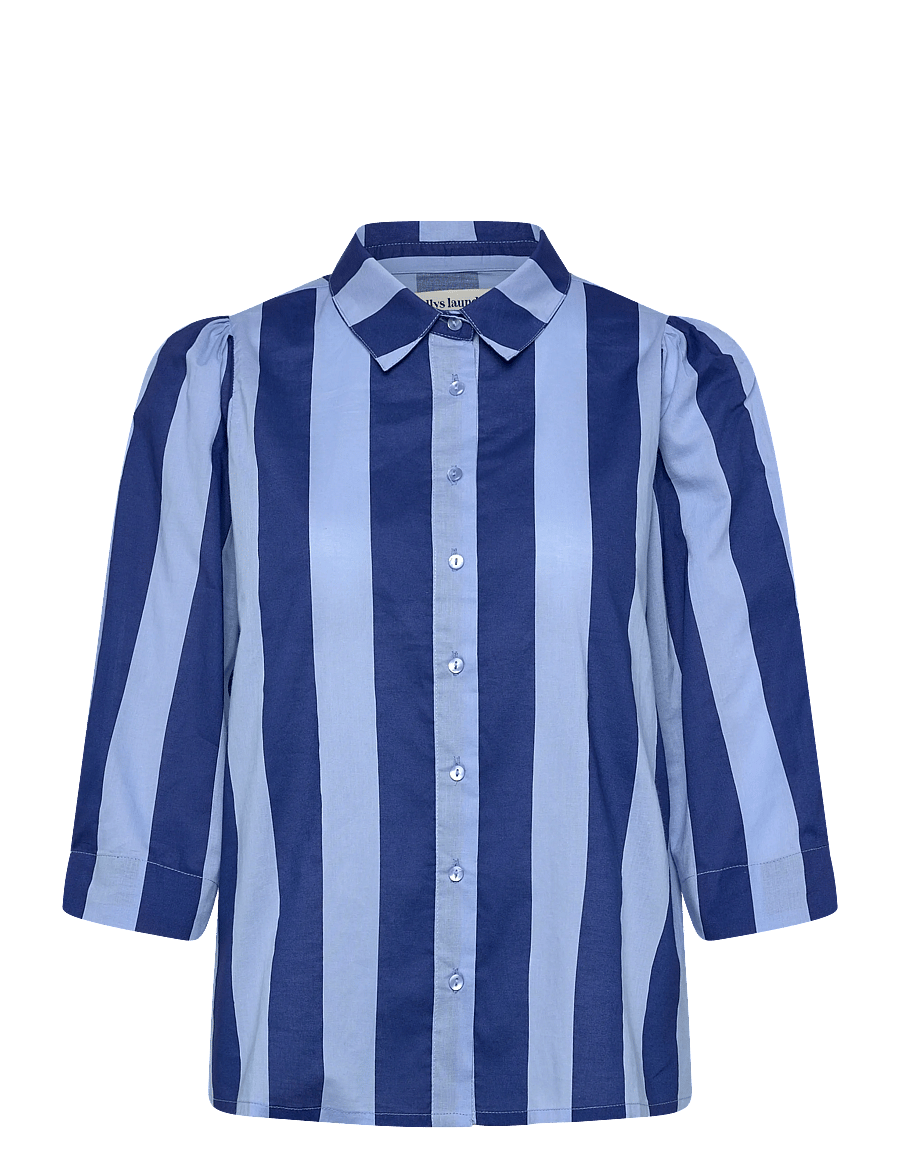 Lollys Laundry - BonoLL Shirt - kurzärmlige hemden - blue - 1