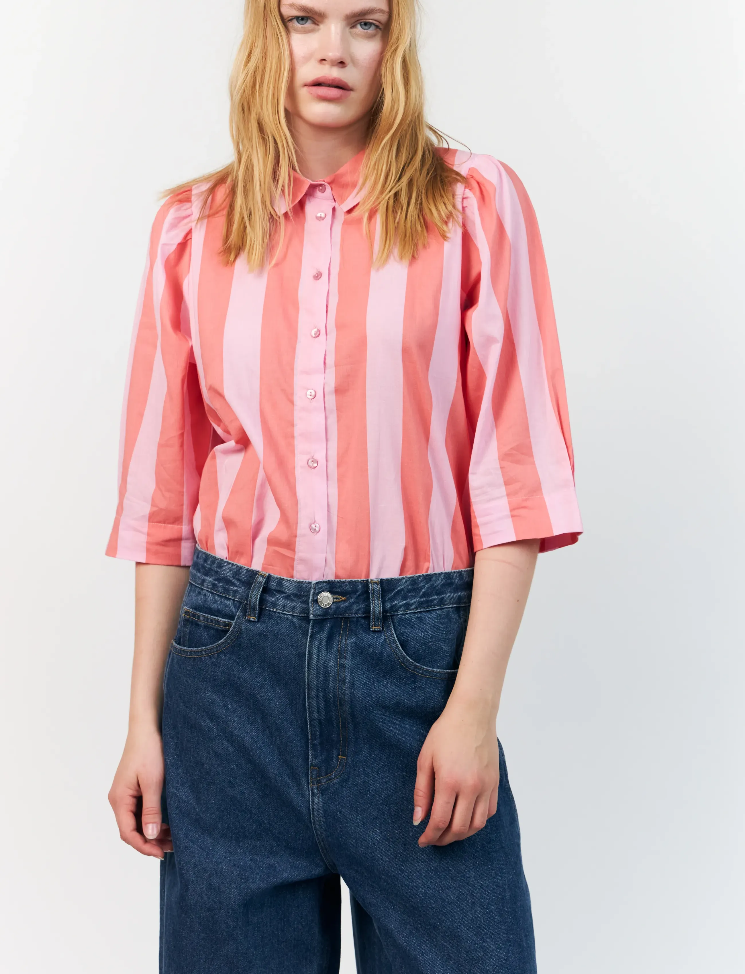 Lollys Laundry Bonoll Shirt, XL, Shirts, Rosa - Short-sleeved, Frauen