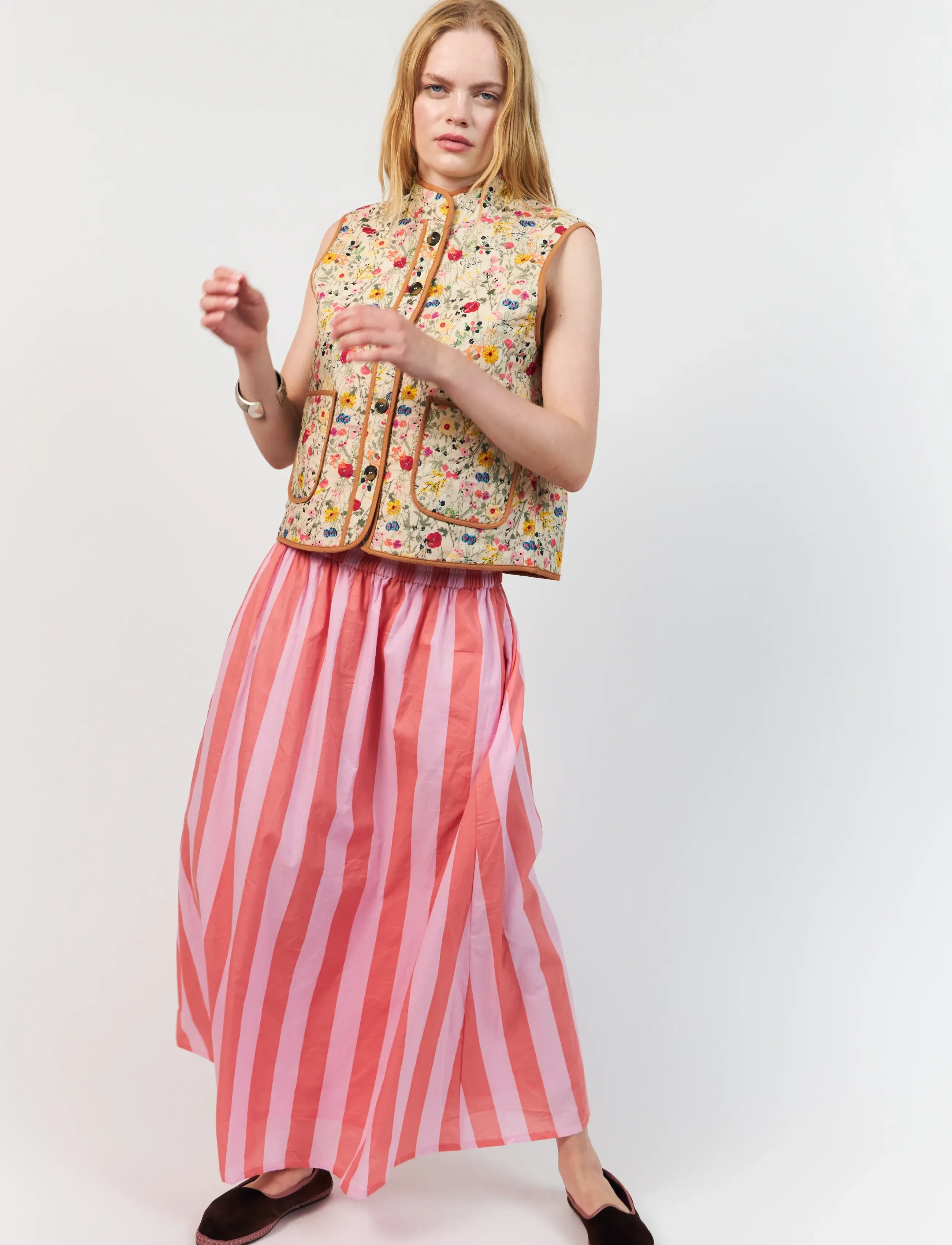 Lollys Laundry AkaneLL Maxi skirt - Nederdele - LIGHT PINK / pink/rose