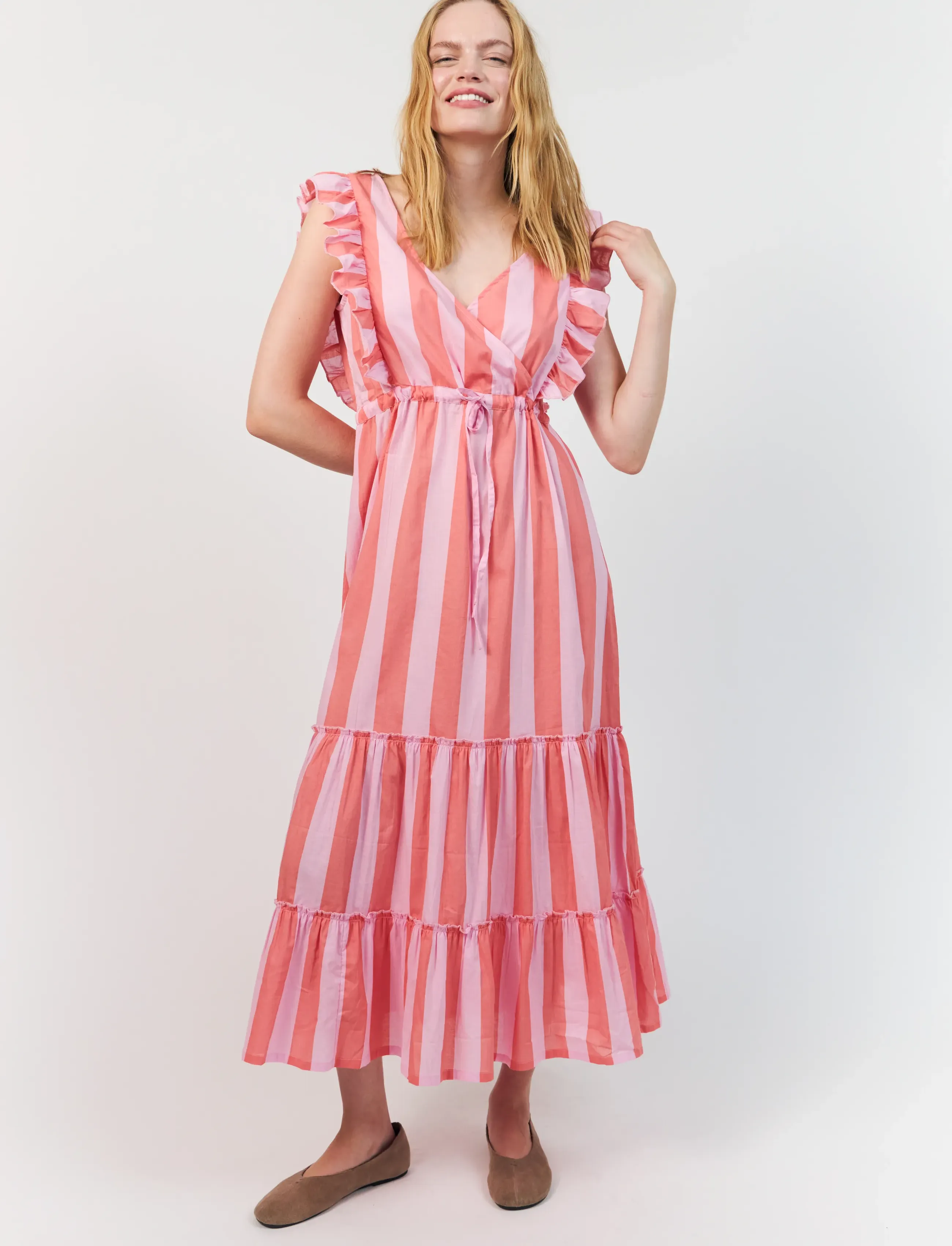 Lollys Laundry Samoll Midi Dress, M, Multi/patterned, Kjoler > Knælange Og Midi, Dame
