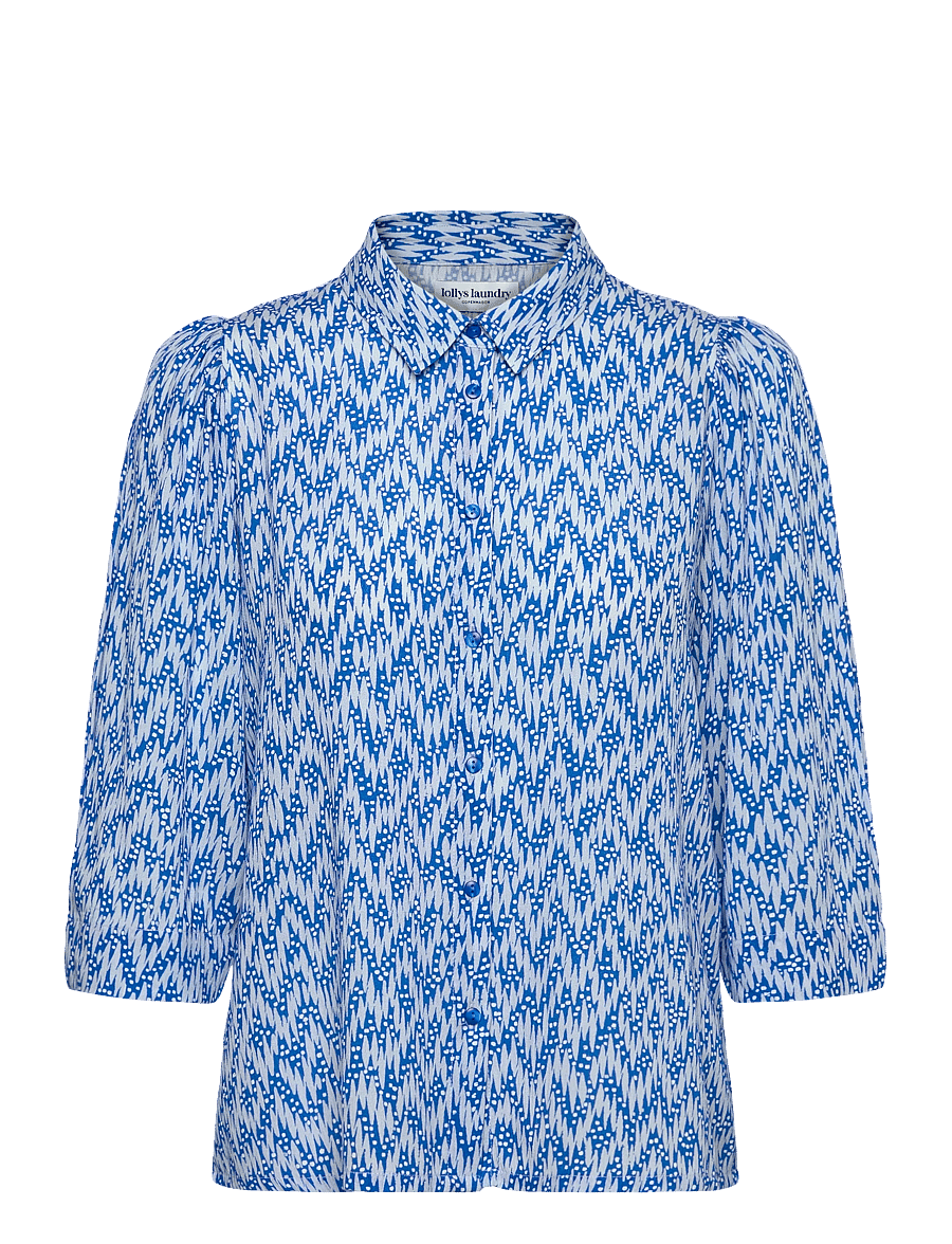 Lollys Laundry - BonoLL Shirt SS - kurzärmlige hemden - blue - 1