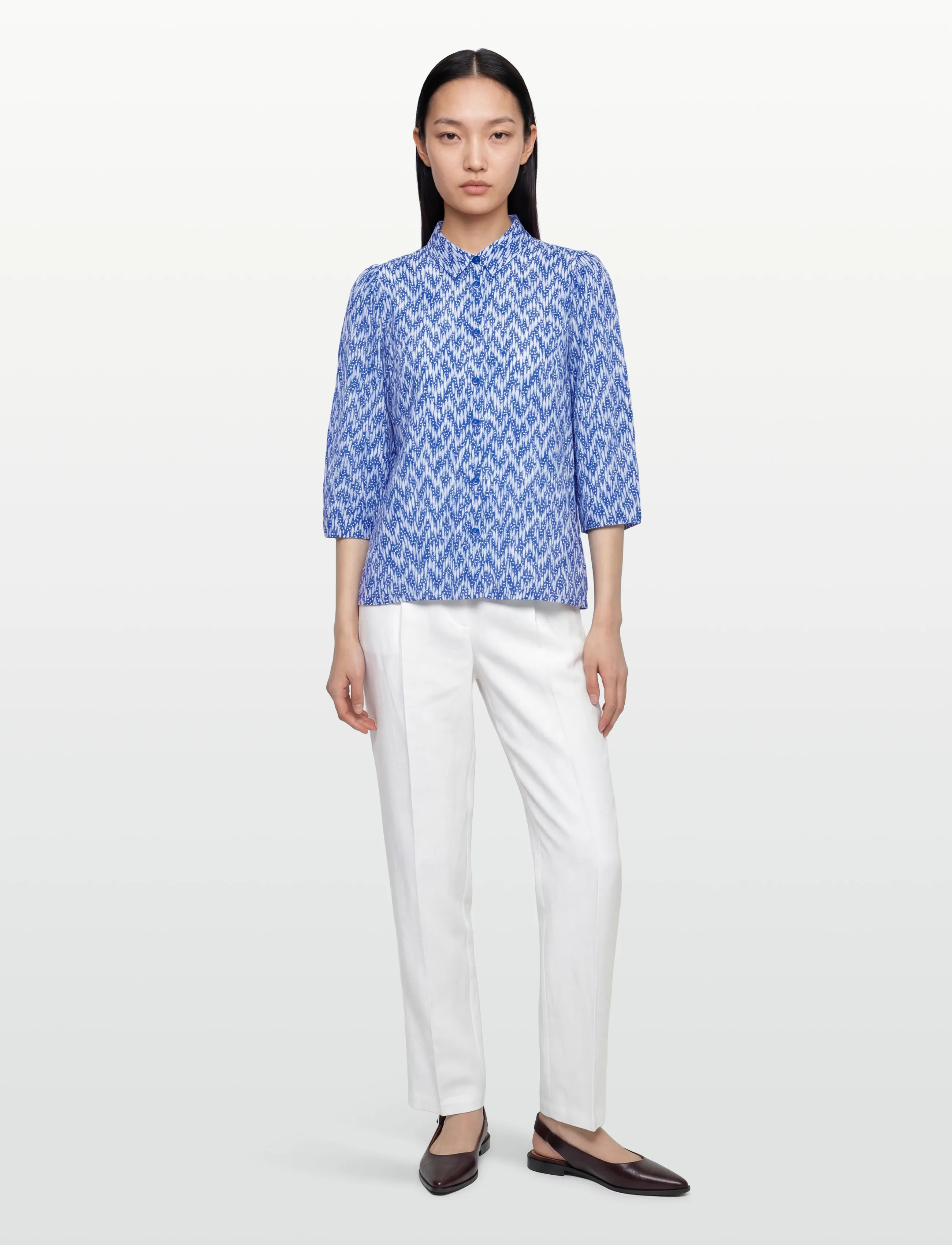 Lollys Laundry Bonoll Shirt, M, Blue, Skjorter > Kortærmede, Dame