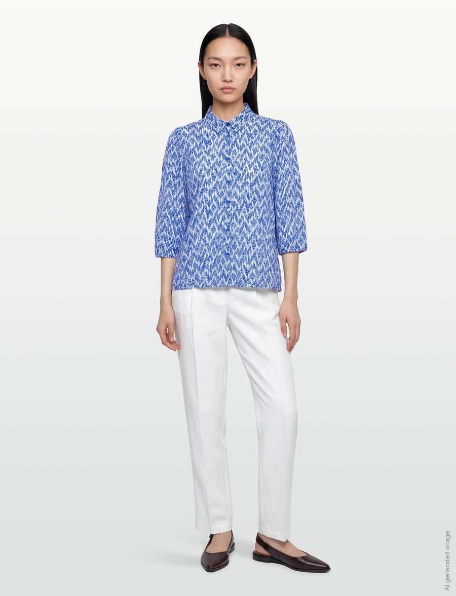 Lollys Laundry - BonoLL Shirt SS - kurzärmlige hemden - blue - 0