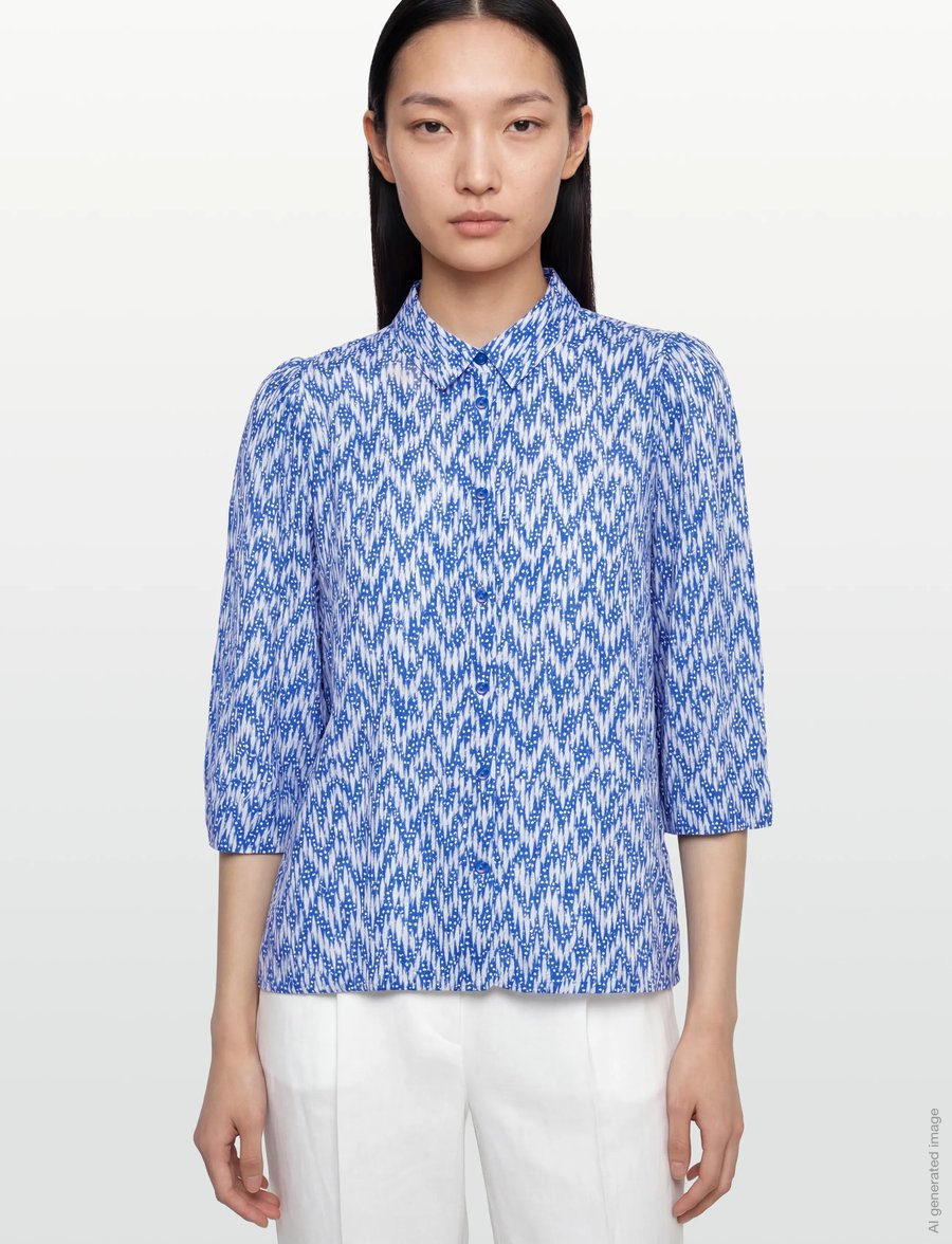 Lollys Laundry - BonoLL Shirt SS - kurzärmlige hemden - blue - 3