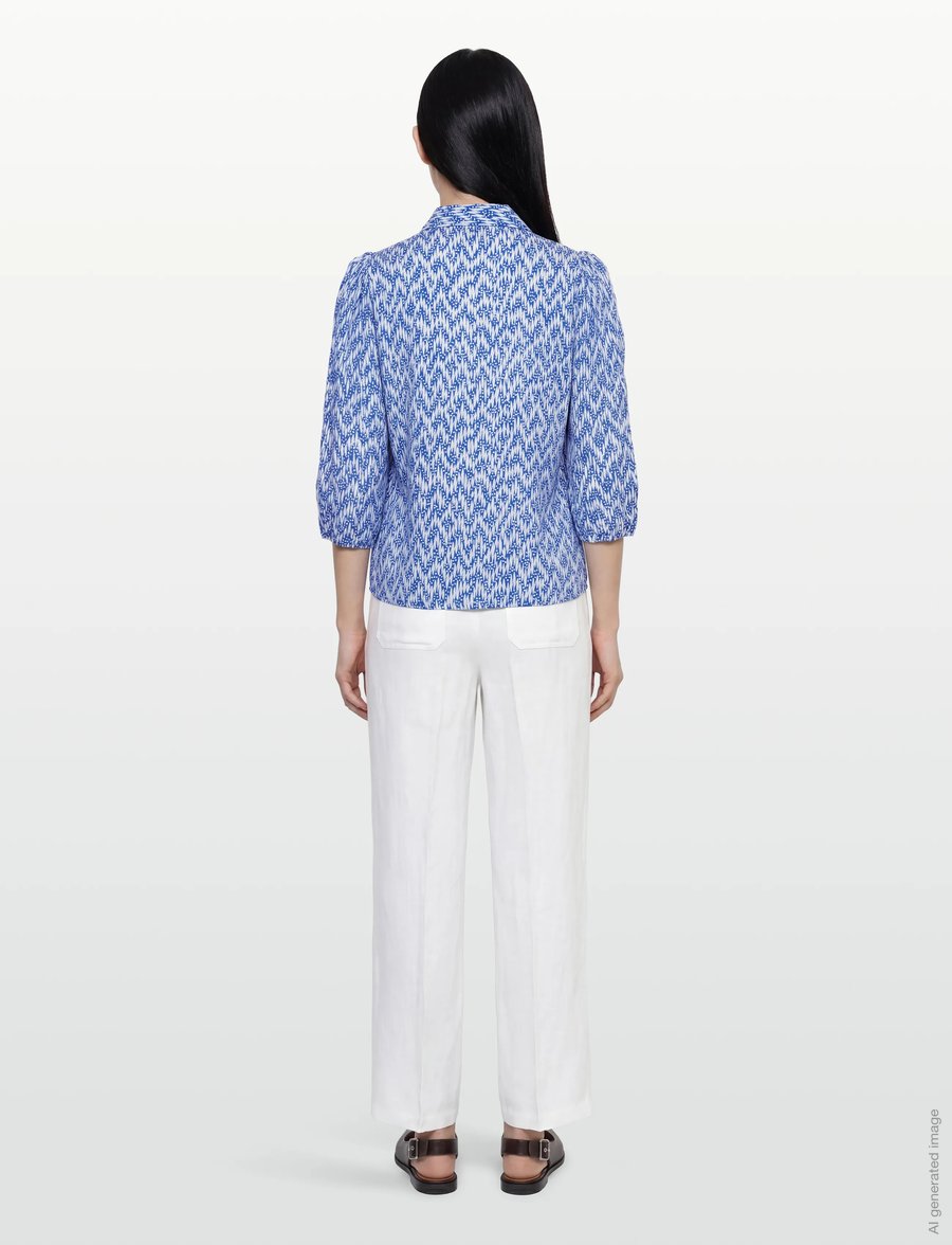 Lollys Laundry - BonoLL Shirt SS - kurzärmlige hemden - blue - 4