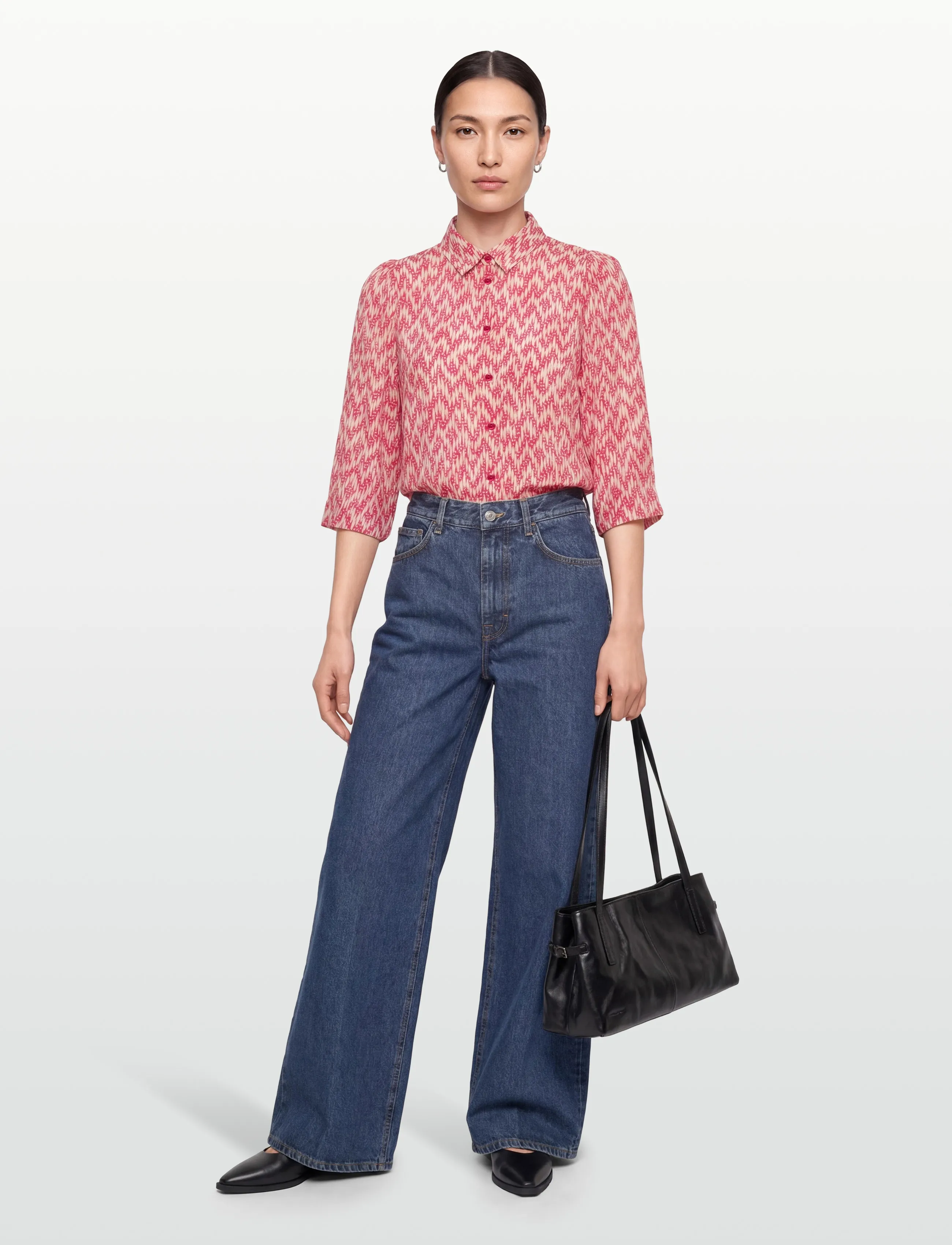 Lollys Laundry Bonoll Shirt, L, Pink, Skjorter > Kortærmede, Dame