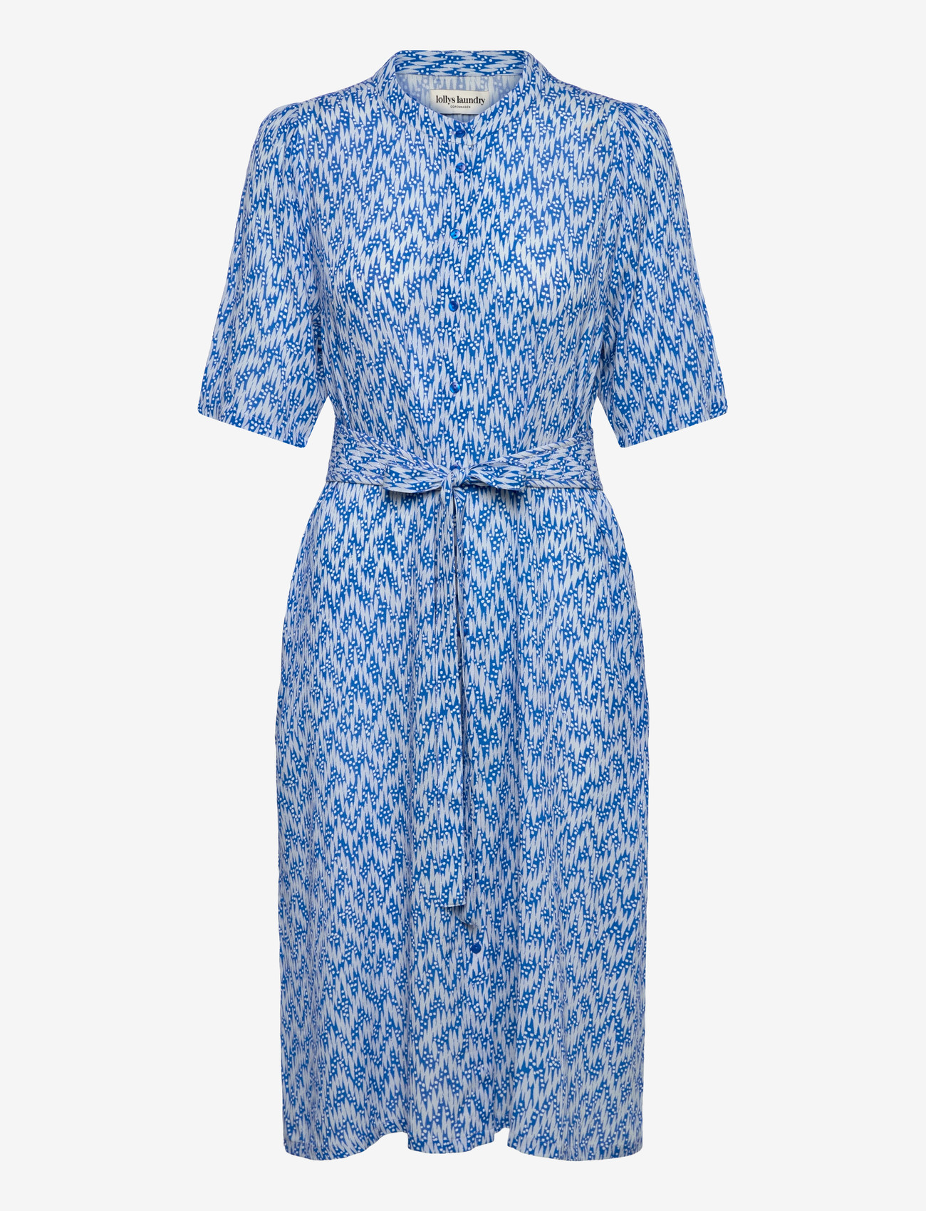 Lollys Laundry - MataLL Midi Dress SS - shirt dresses - blue - 0