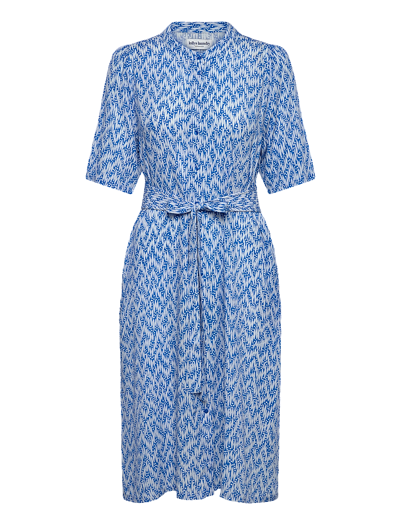 Lollys Laundry - MataLL Midi Dress SS - shirt dresses - blue - 0