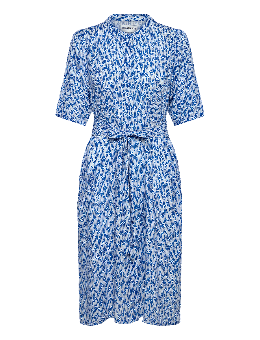 Lollys Laundry - MataLL Midi Dress SS - särkkleidid - blue - 1