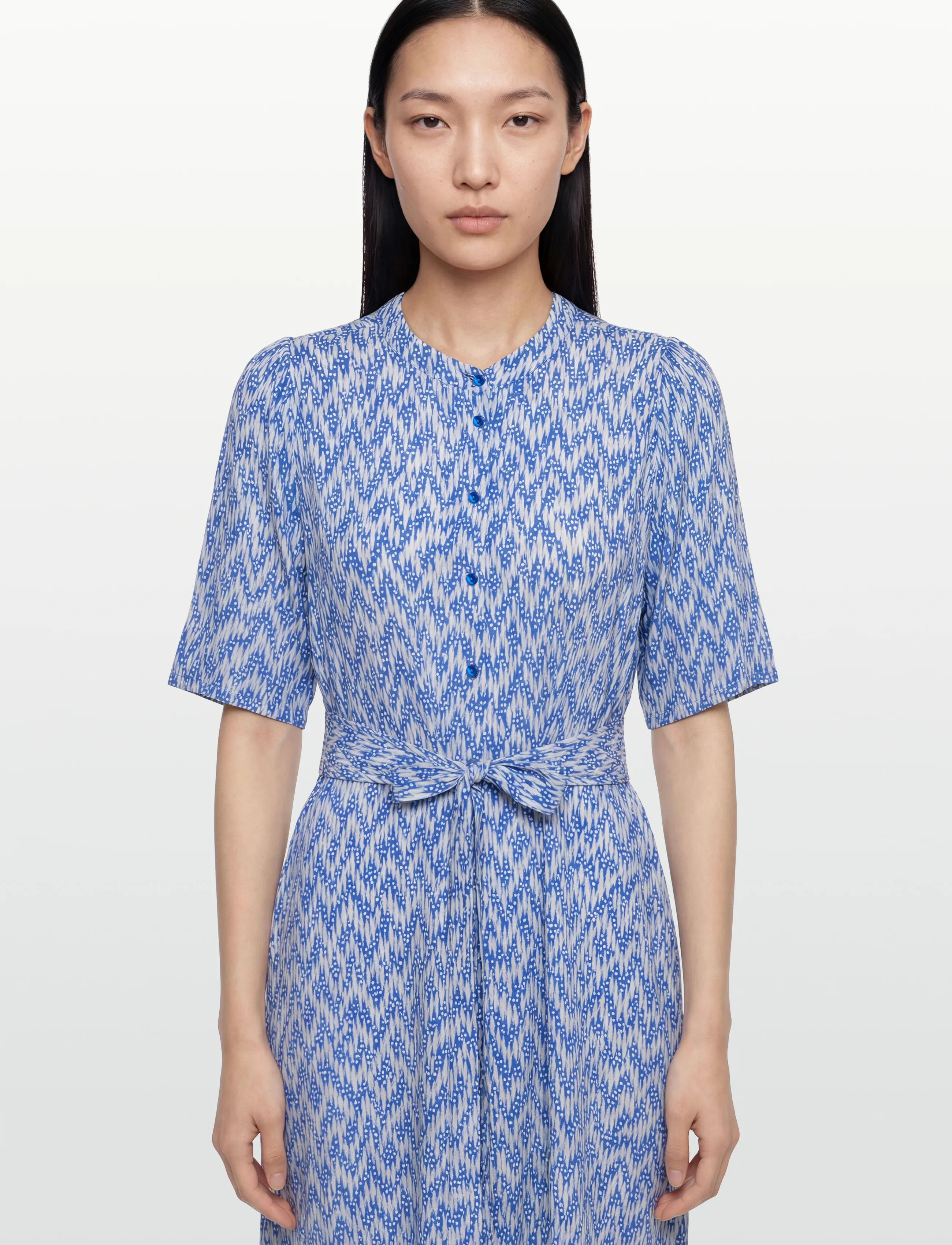 Lollys Laundry - MataLL Midi Dress SS - shirt dresses - blue - 3