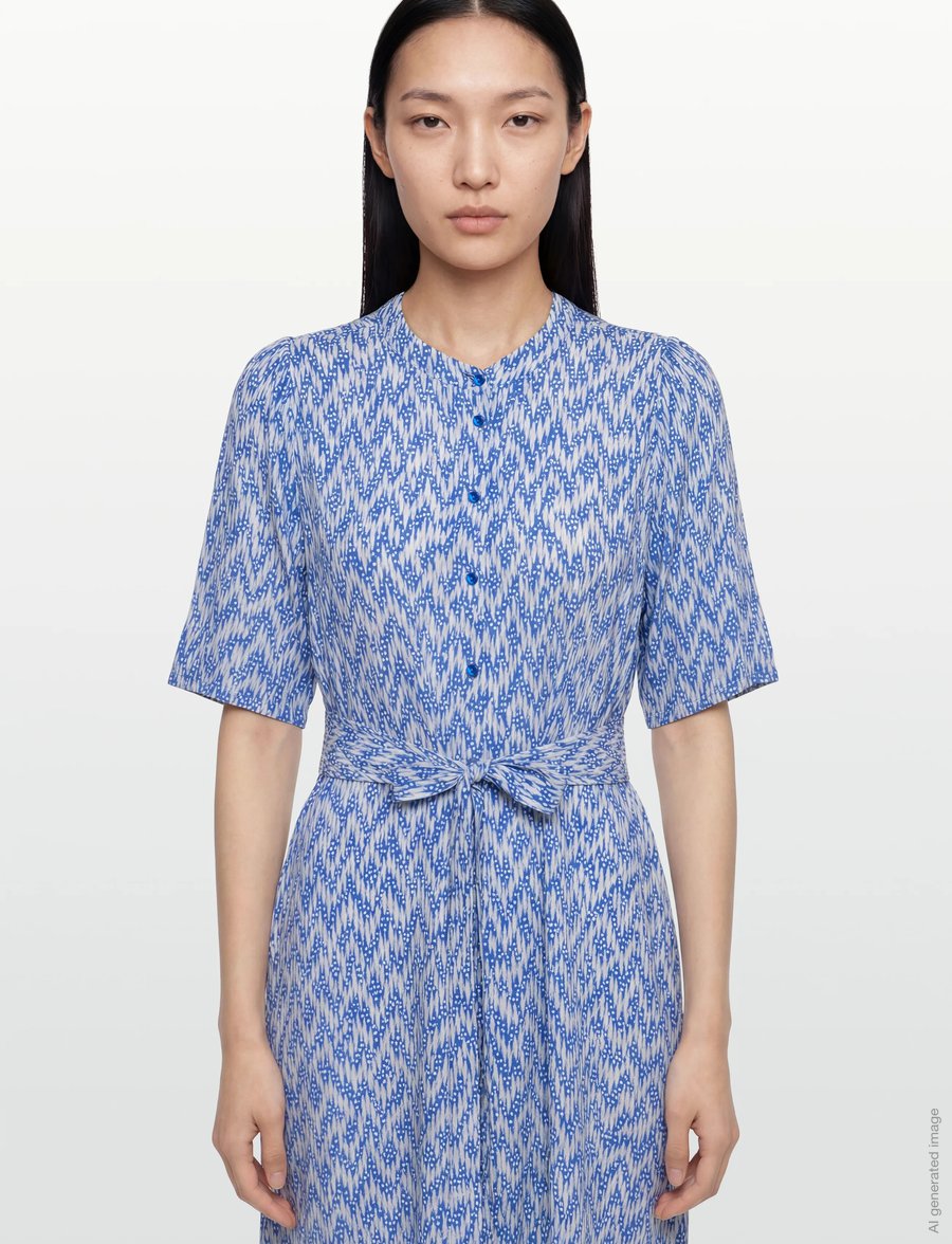 Lollys Laundry - MataLL Midi Dress SS - särkkleidid - blue - 3