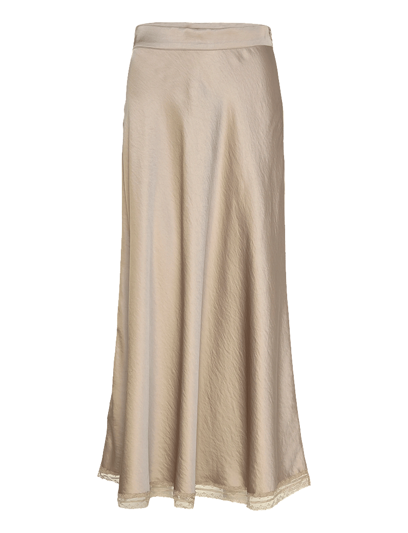 Lollys Laundry - MioLL Midi Skirt - maxi nederdele - beige - 1