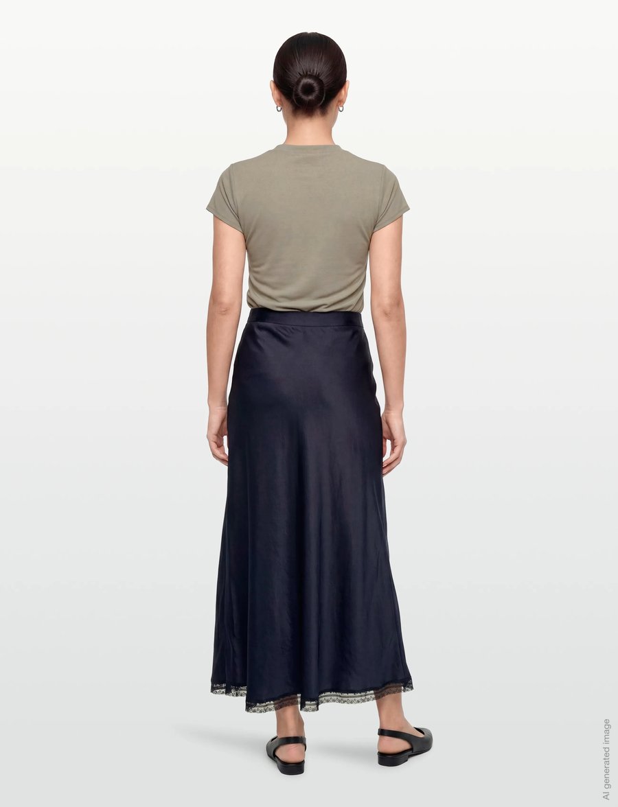 Lollys Laundry - MioLL Midi Skirt - maksiseelikud - dark blue - 4