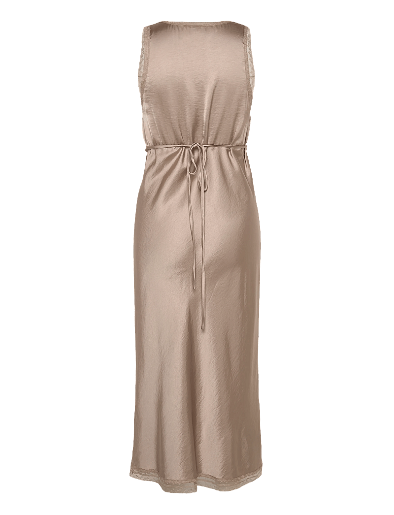 Lollys Laundry - ClariLL Midi Dress SL - slip dresses - beige - 2