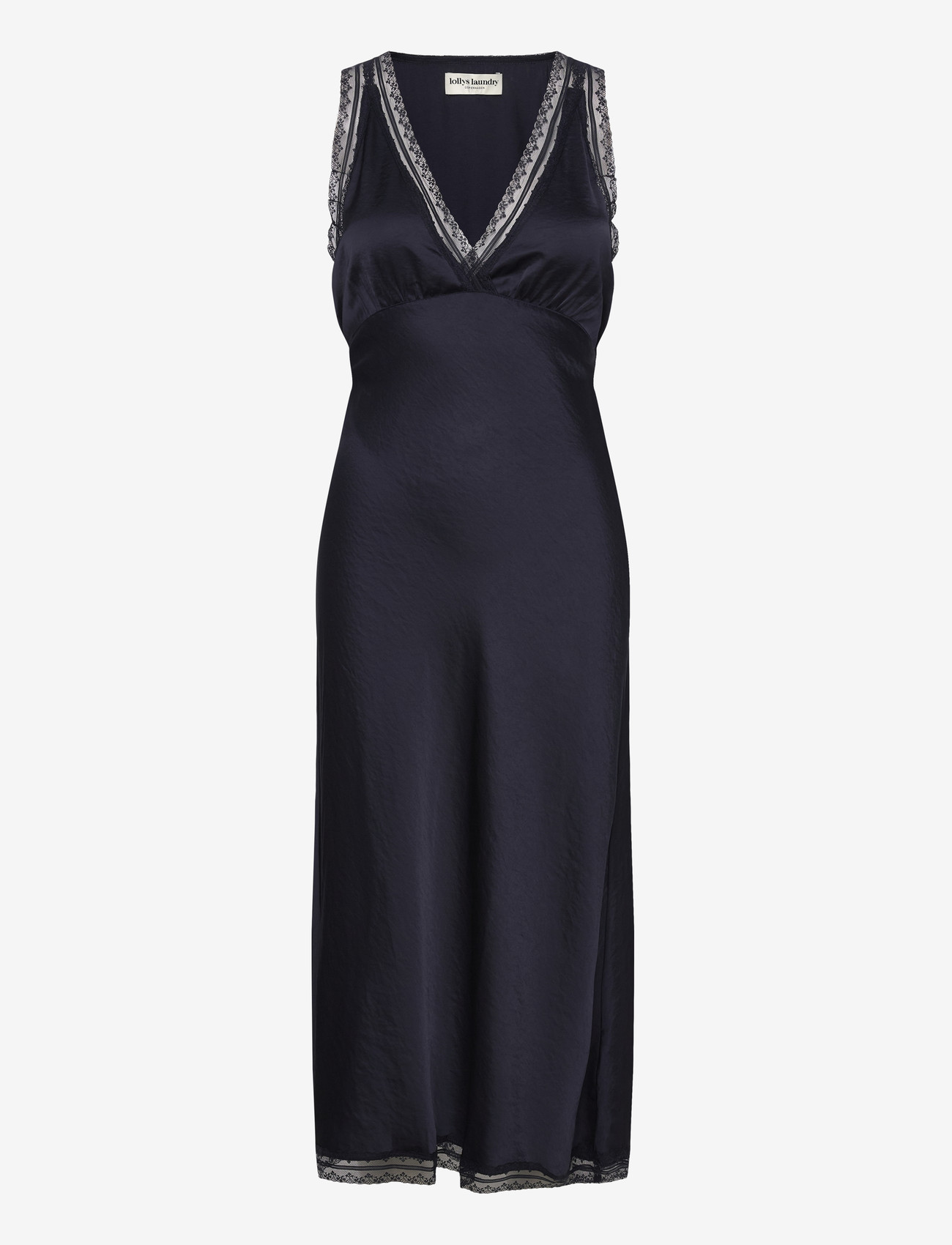 Lollys Laundry - ClariLL Midi Dress SL - slip dresses - dark blue - 1