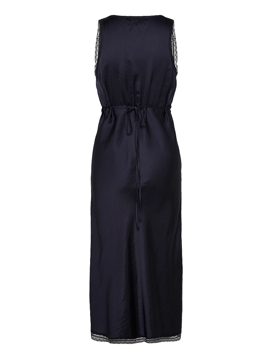 Lollys Laundry - ClariLL Midi Dress SL - slip dresses - dark blue - 2