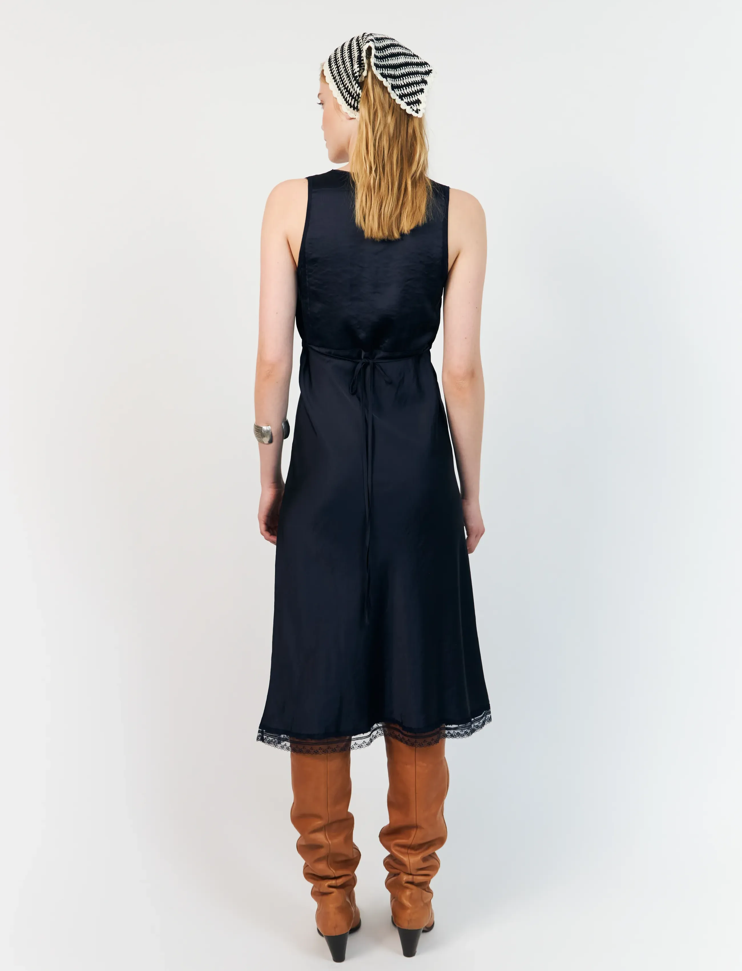 Lollys Laundry - ClariLL Midi Dress SL - slip dresses - dark blue - 3