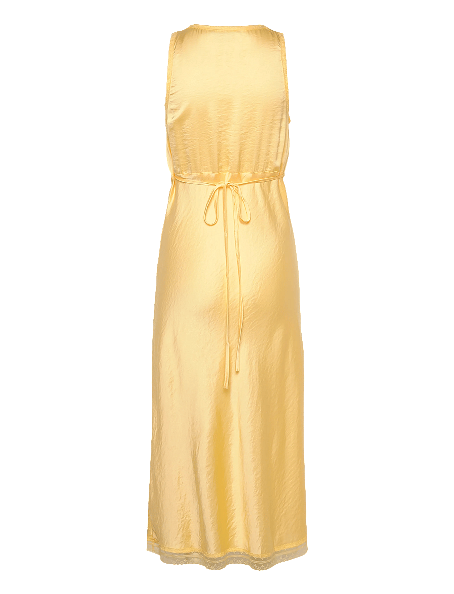 Lollys Laundry - ClariLL Midi Dress SL - slip dresses - light yellow - 2