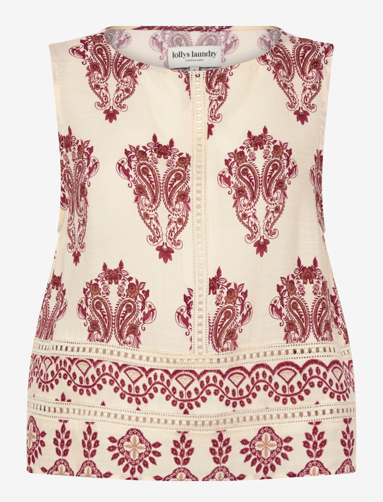Lollys Laundry - PiaLL Top SL - sleeveless blouses - creme - 1