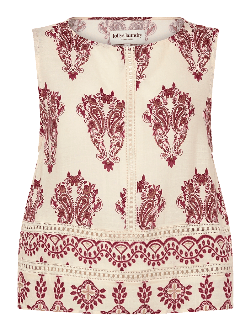Lollys Laundry - PiaLL Top SL - sleeveless blouses - creme - 1
