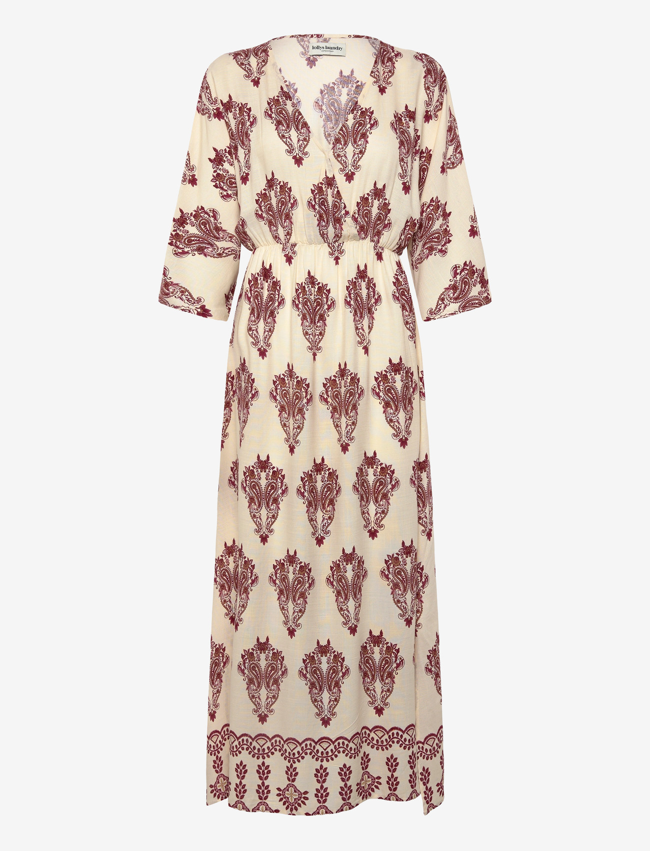 Lollys Laundry - SavannahLL Maxi Dress 3/4 - sommerkjoler - creme - 0