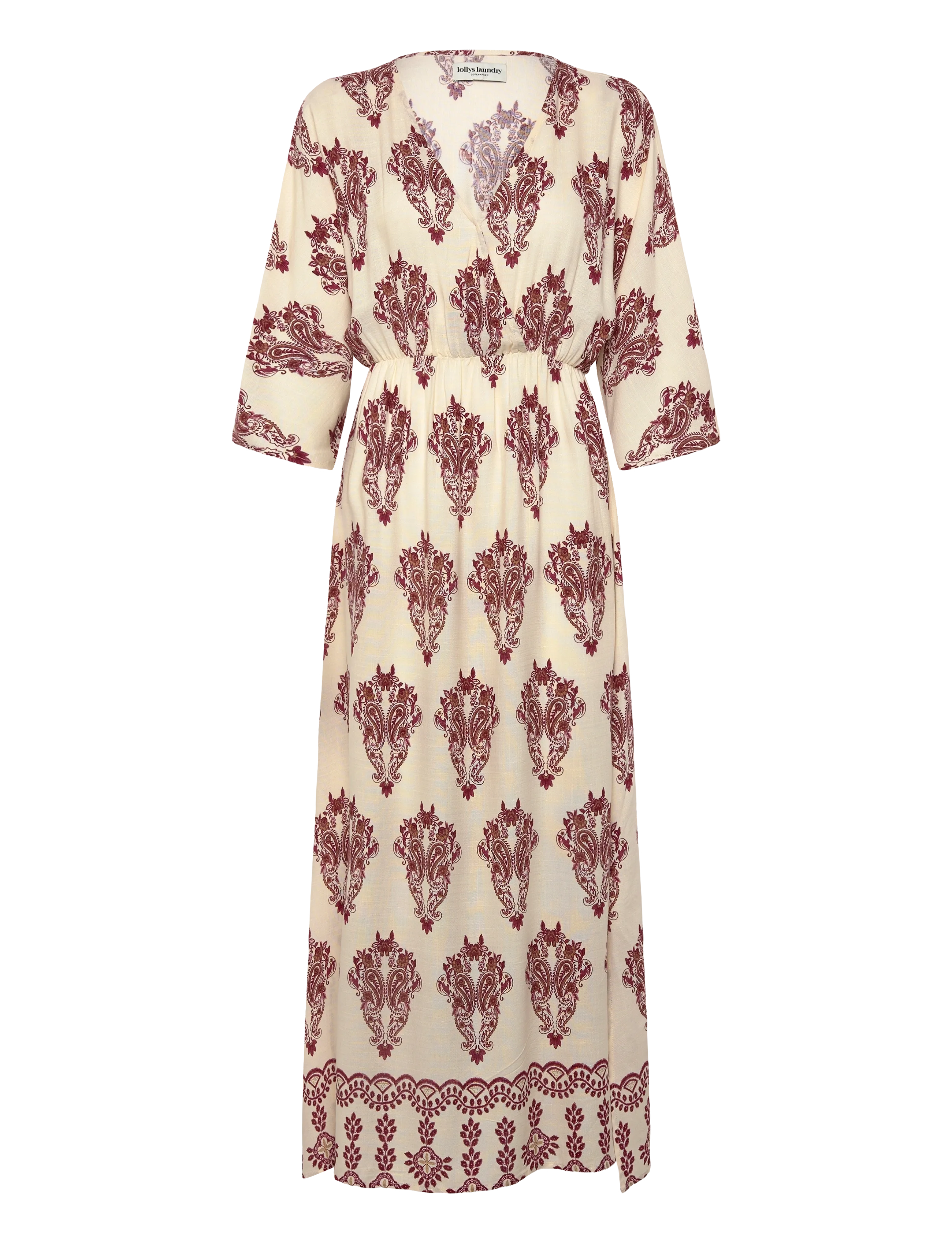 Lollys Laundry SavannahLL Maxi Dress 3/4 - Modern femininity - CREME / cream
